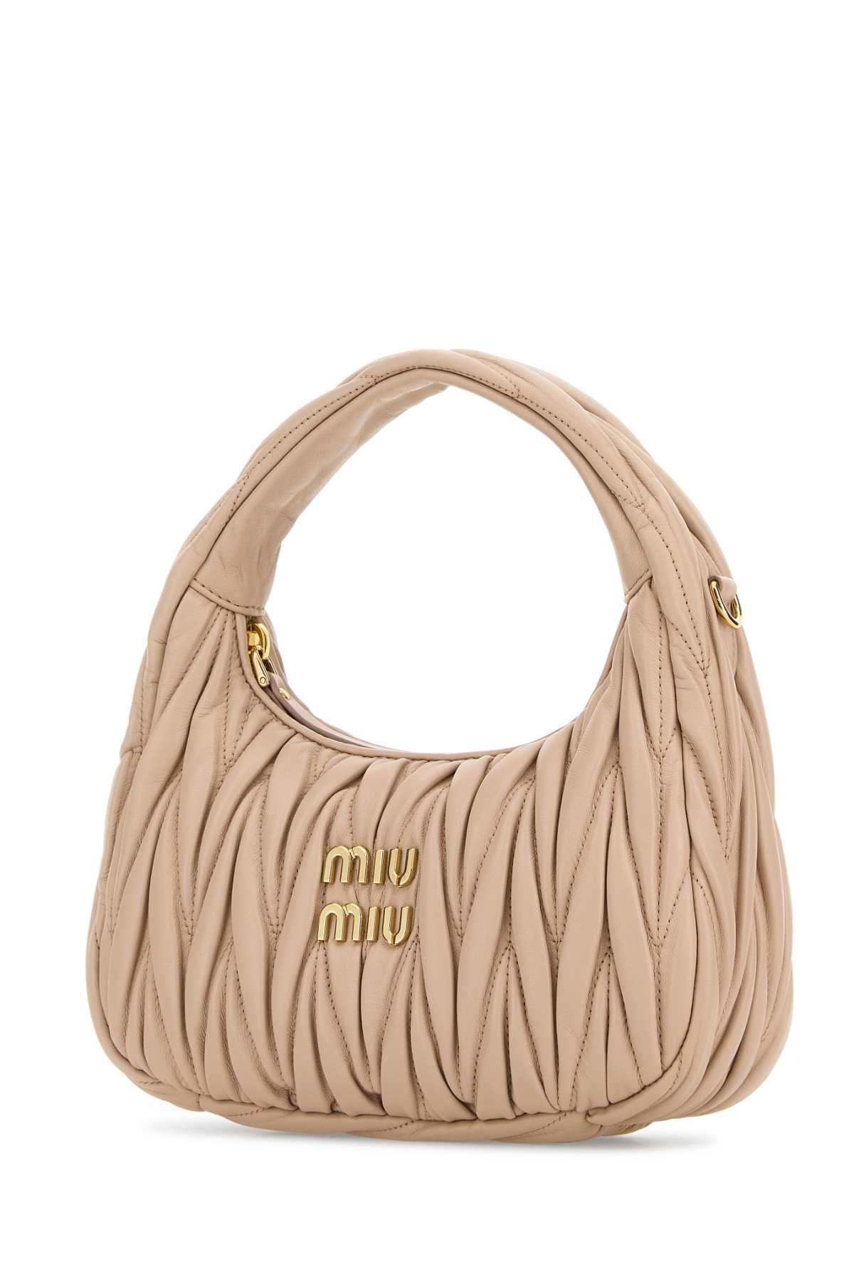 Miu Miu Women Powder Pink Nappa Leather Wander Handbag MIU MIU