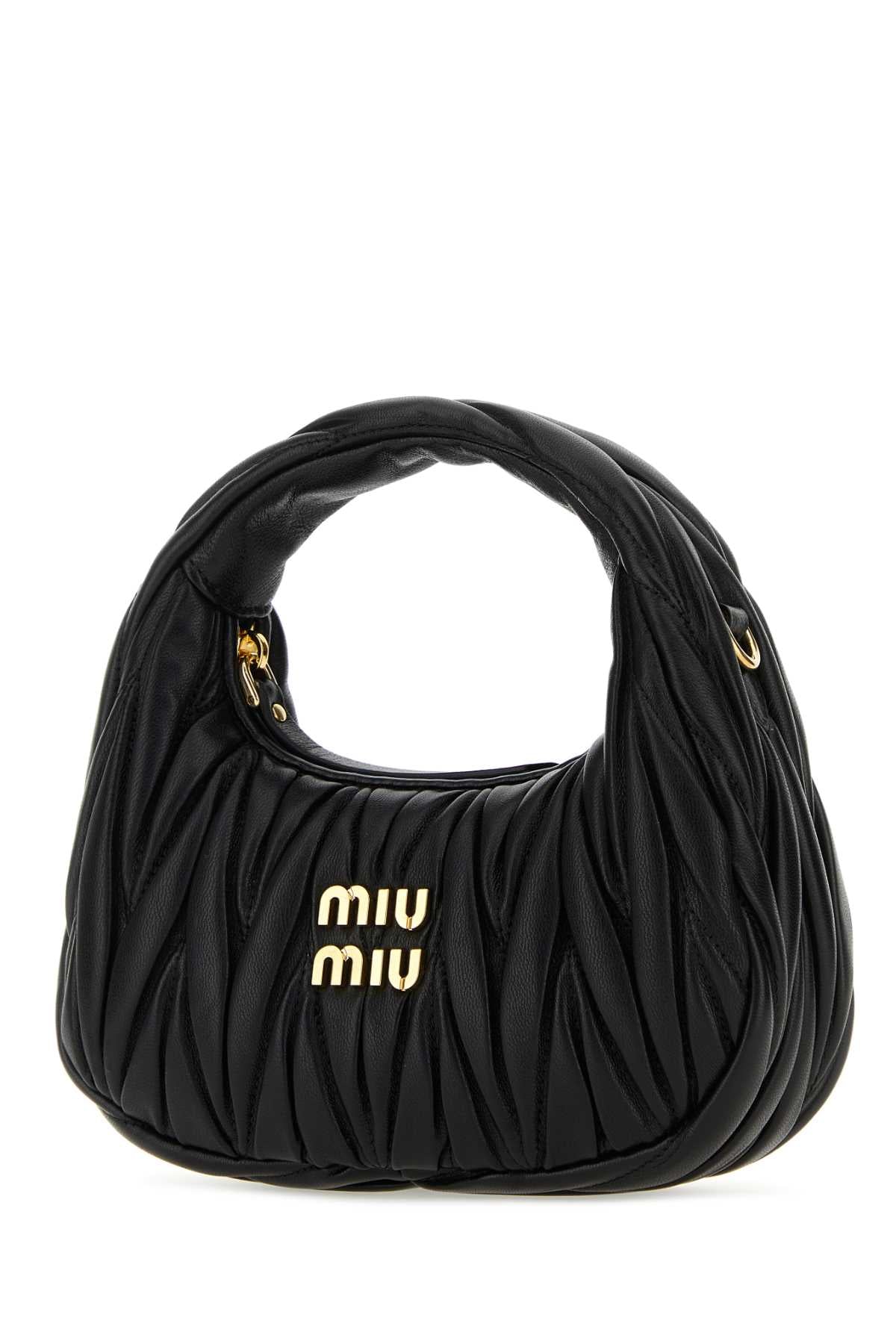 Miu Miu Women Black Nappa Leather Mini Wander Handbag MIU MIU