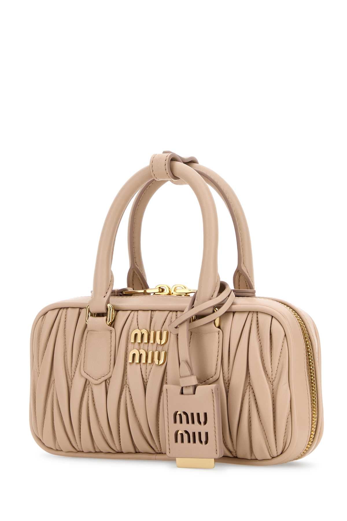 Miu Miu Women Powder Pink Nappa Leather Arcadie Handbag MIU MIU