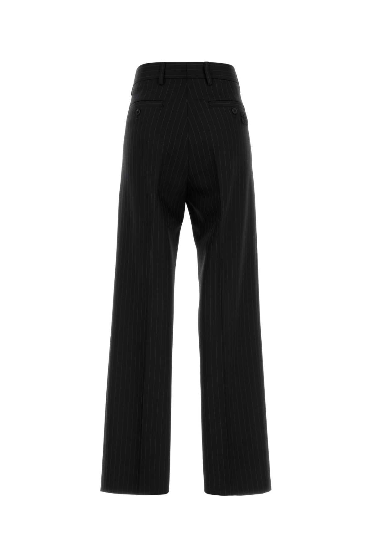 Miu Miu Women Embroidered Stretch Wool Palazzo Pant MIU MIU