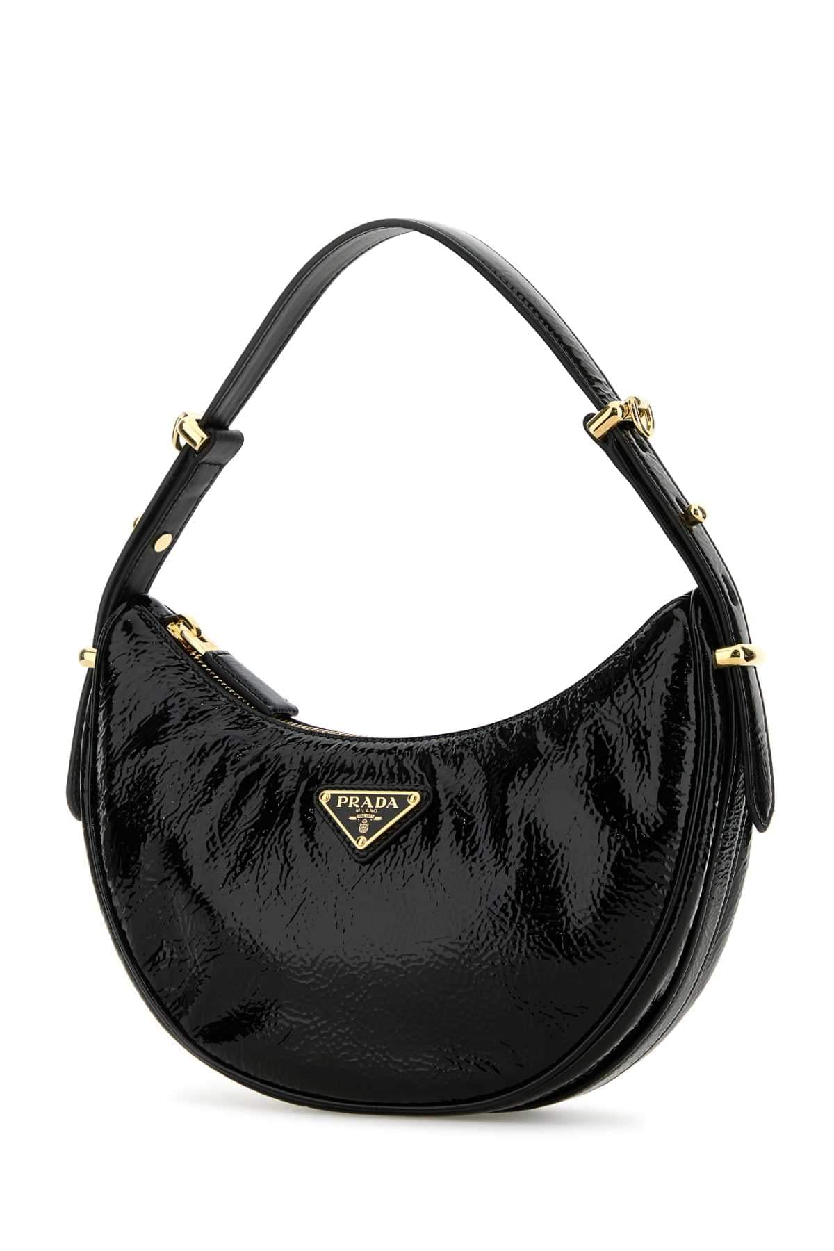 Prada Women Black Naplak Arqu㨠Handbag PRADA
