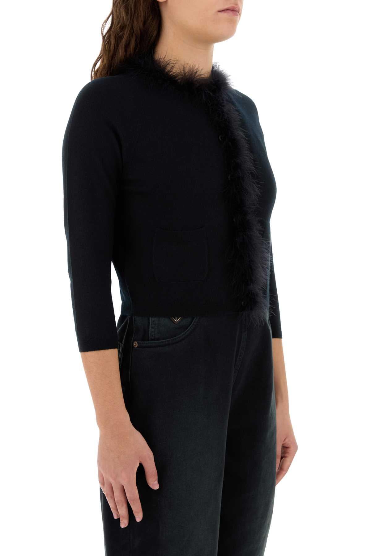 Prada Women Black Cashmere Cardigan PRADA