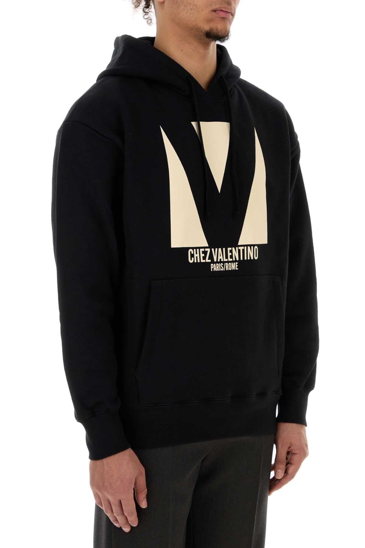 Valentino Garavani Men Black Cotton Sweatshirt VALENTINO GARAVANI
