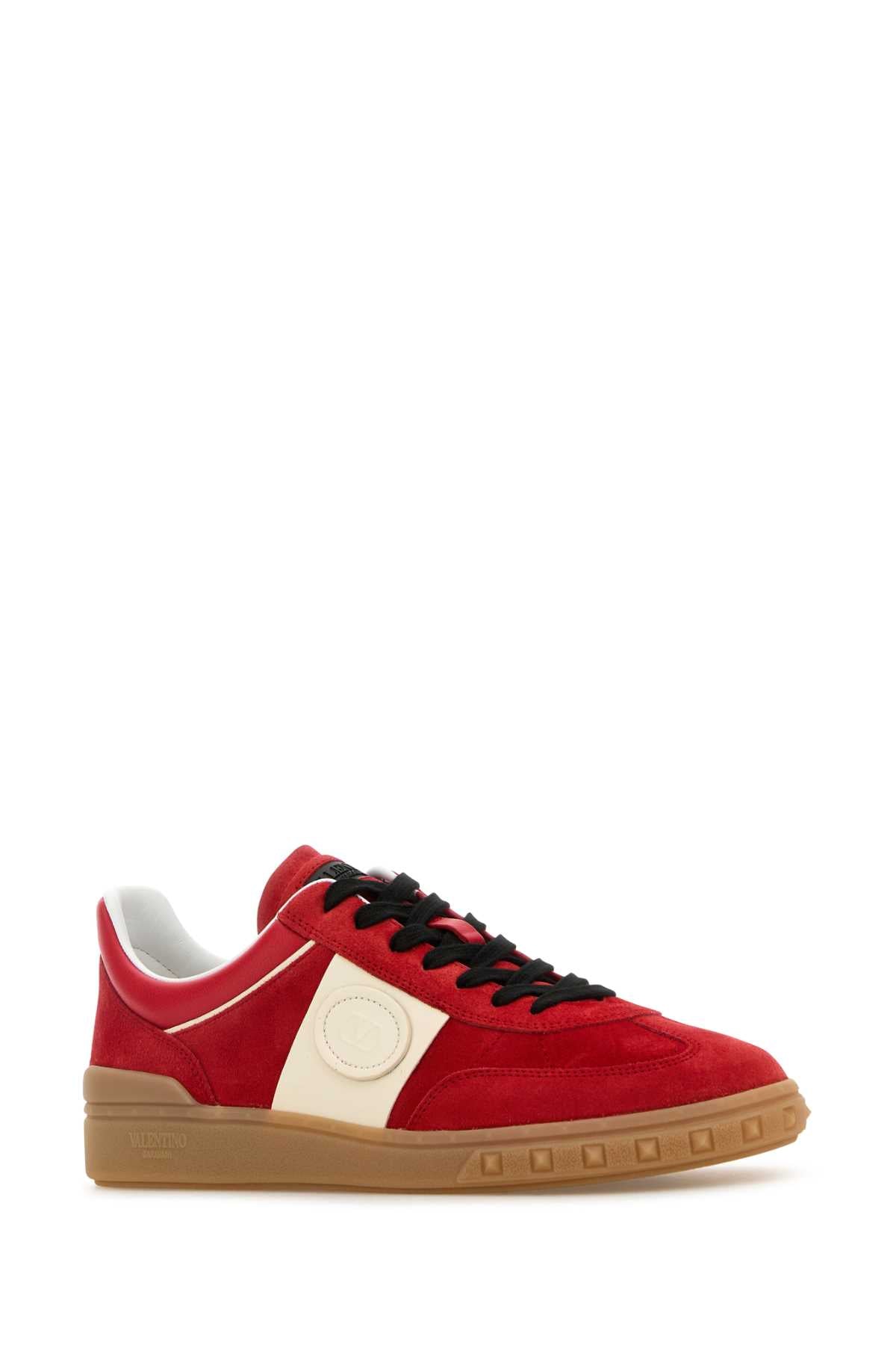 Valentino Garavani Men Coral Suede Upvillage Sneakersâ VALENTINO GARAVANI