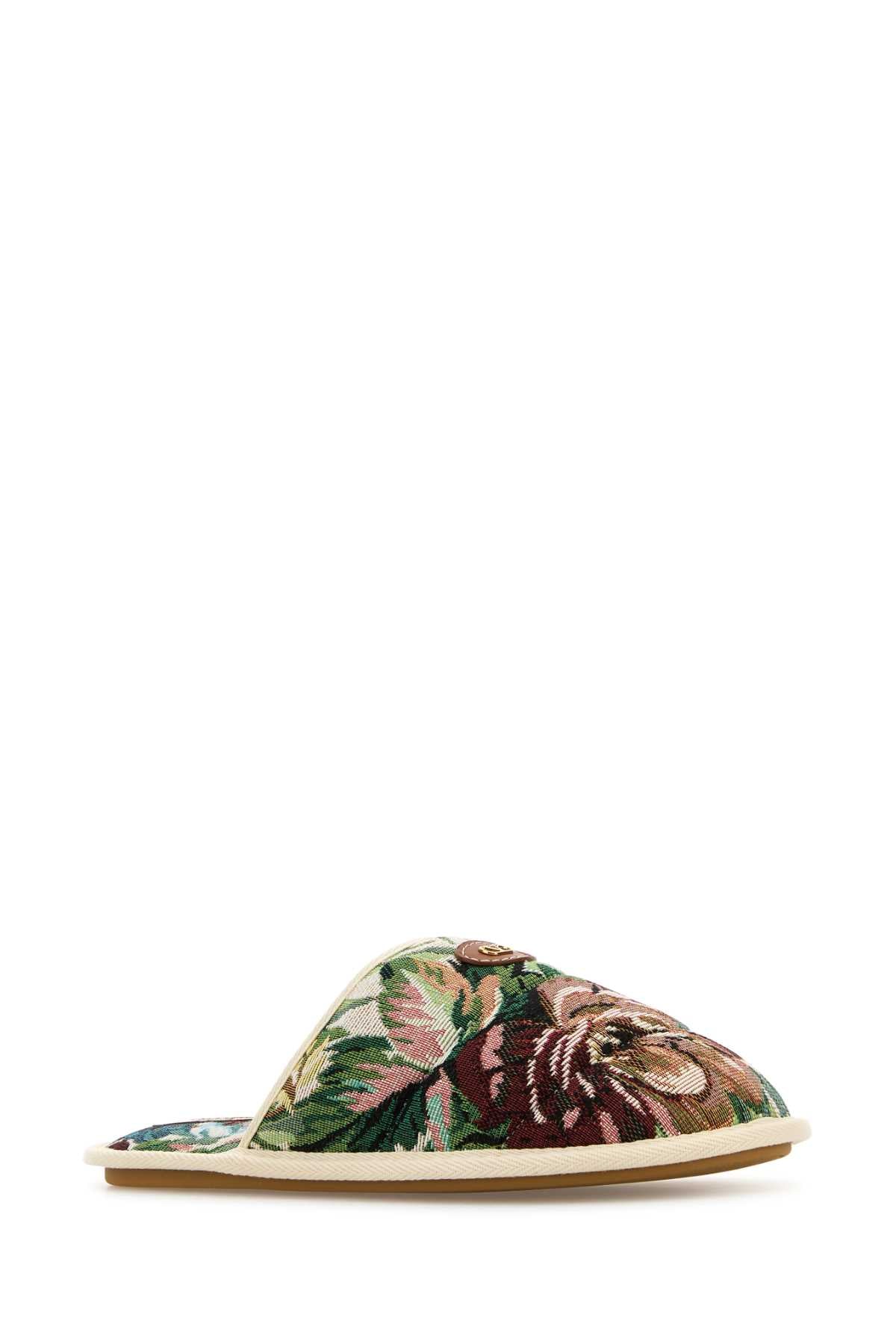 Valentino Garavani Men Printed Fabric Ta Chambre Slippers VALENTINO GARAVANI