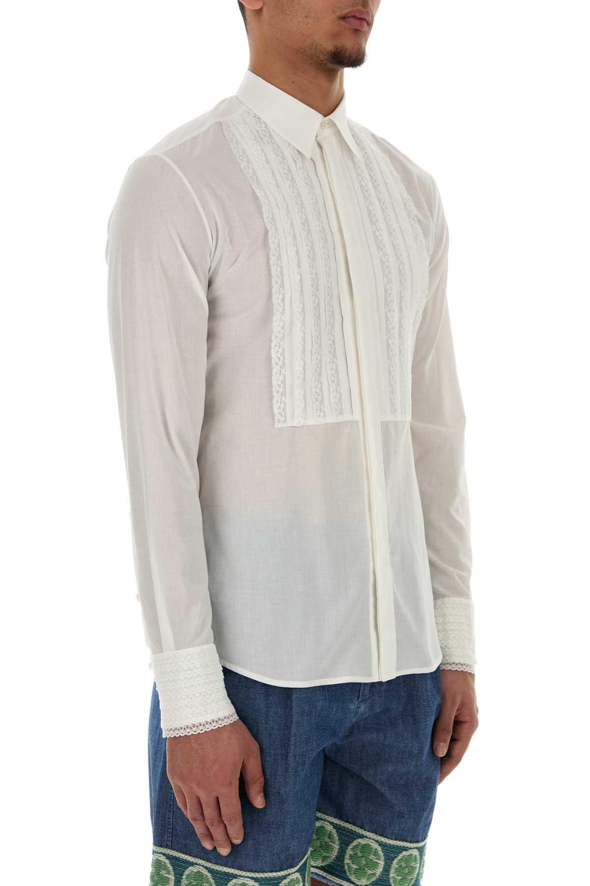Valentino Garavani Men White Cotton Shirt VALENTINO GARAVANI