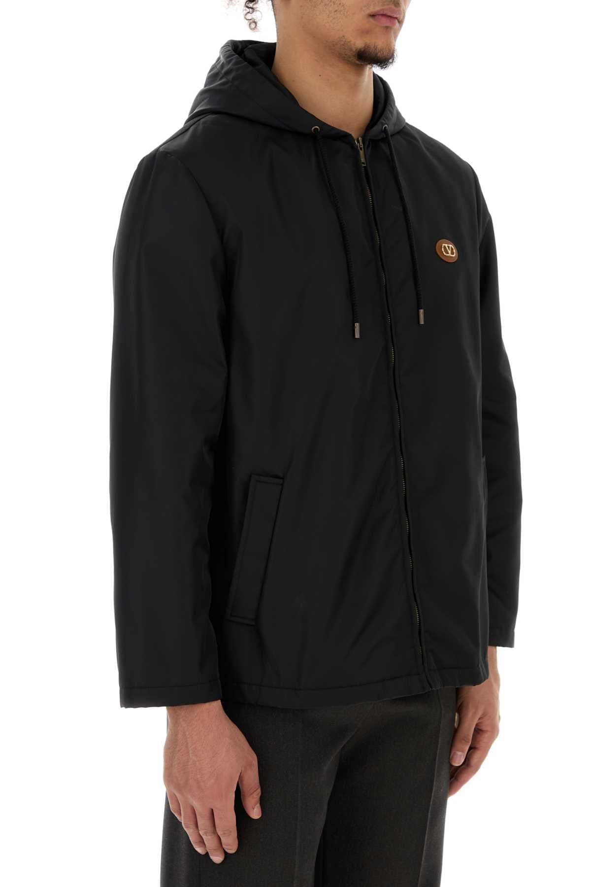 Valentino Garavani Men Black Nylon Windbreaker VALENTINO GARAVANI