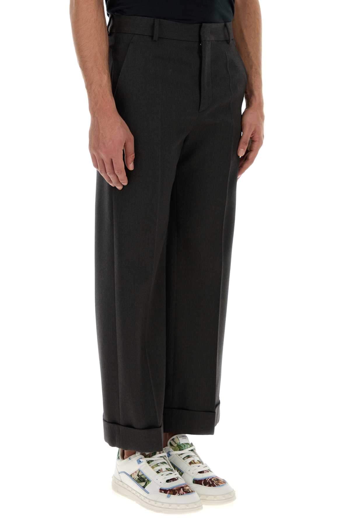 Valentino Garavani Men Charcoal Wool Pant VALENTINO GARAVANI