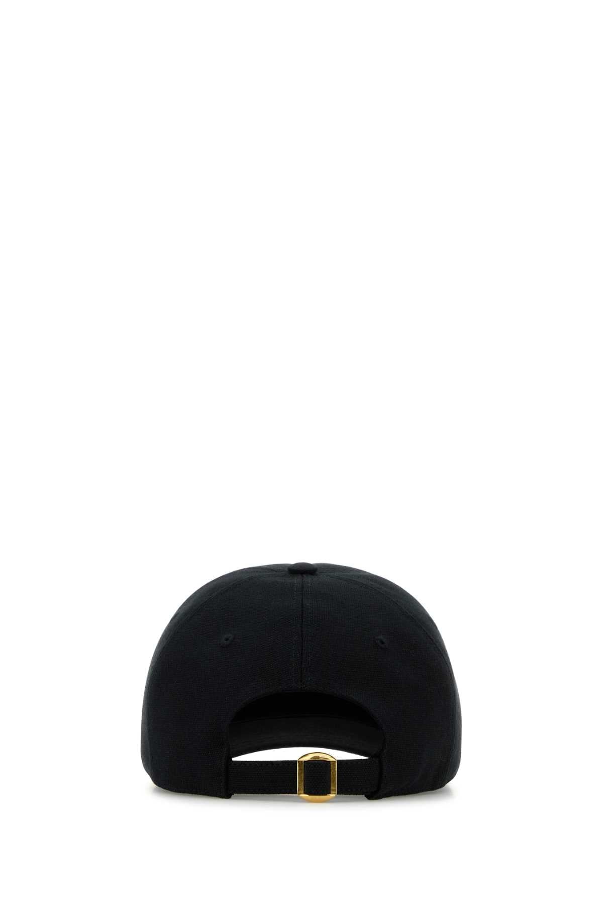 Valentino Garavani Men Black Cotton Baseball Cap VALENTINO GARAVANI