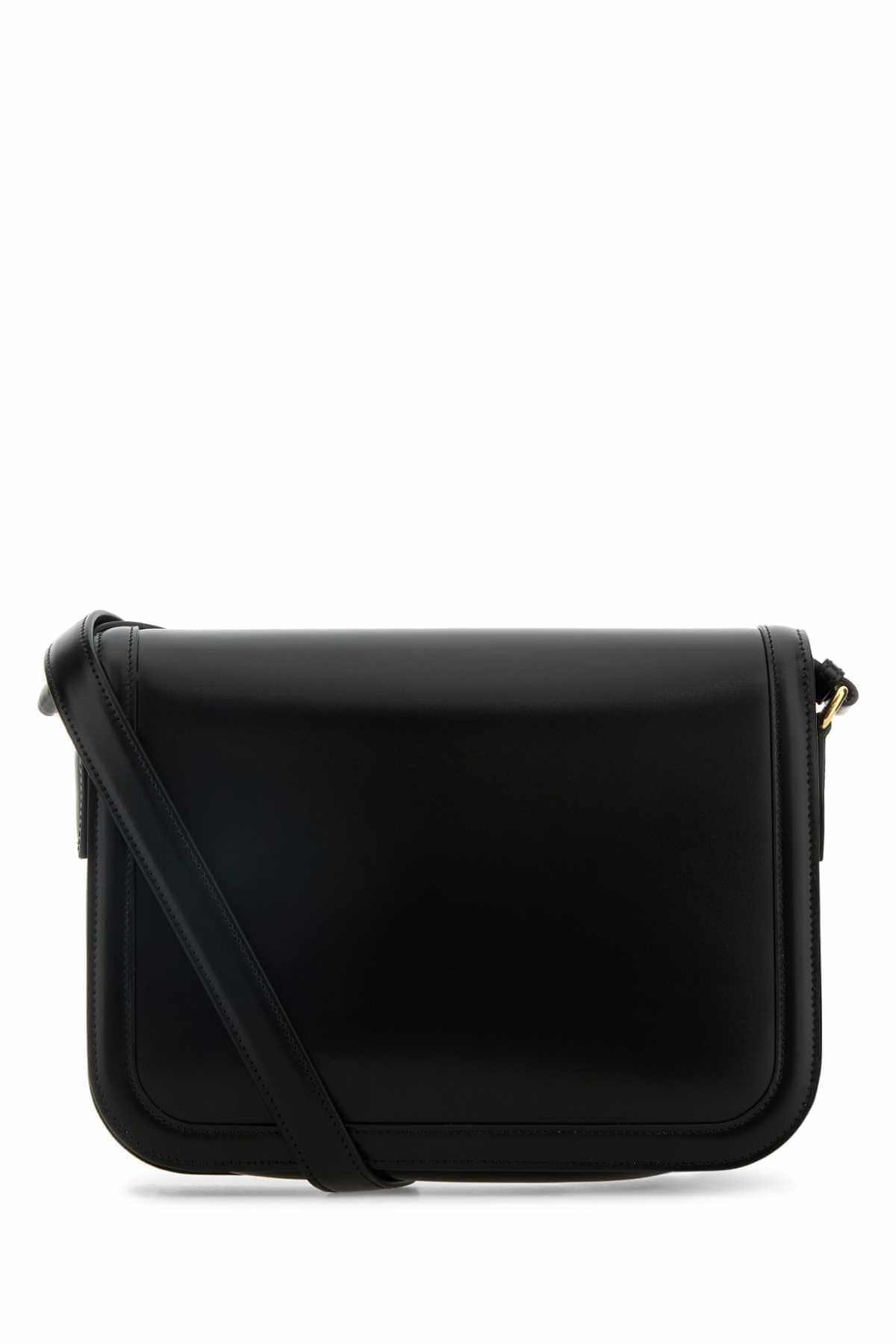 Valentino Garavani Men Black Leather 9To5 Shoulder Bag VALENTINO GARAVANI