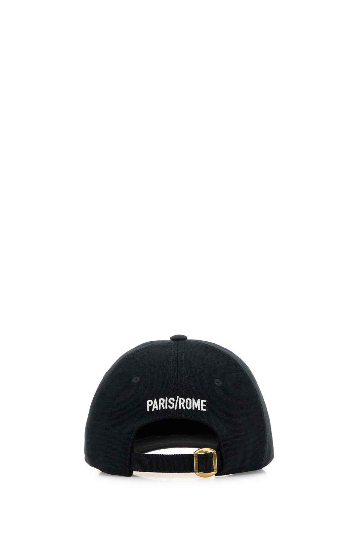 Valentino Garavani Men Midnight Blue Cotton Baseball Cap VALENTINO GARAVANI