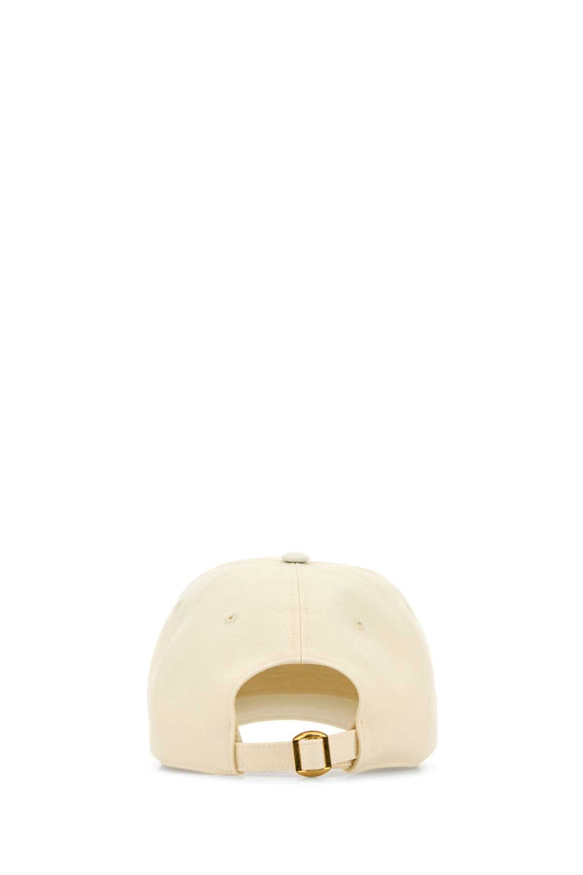 Valentino Garavani Men Ivory Cotton Baseball Cap VALENTINO GARAVANI
