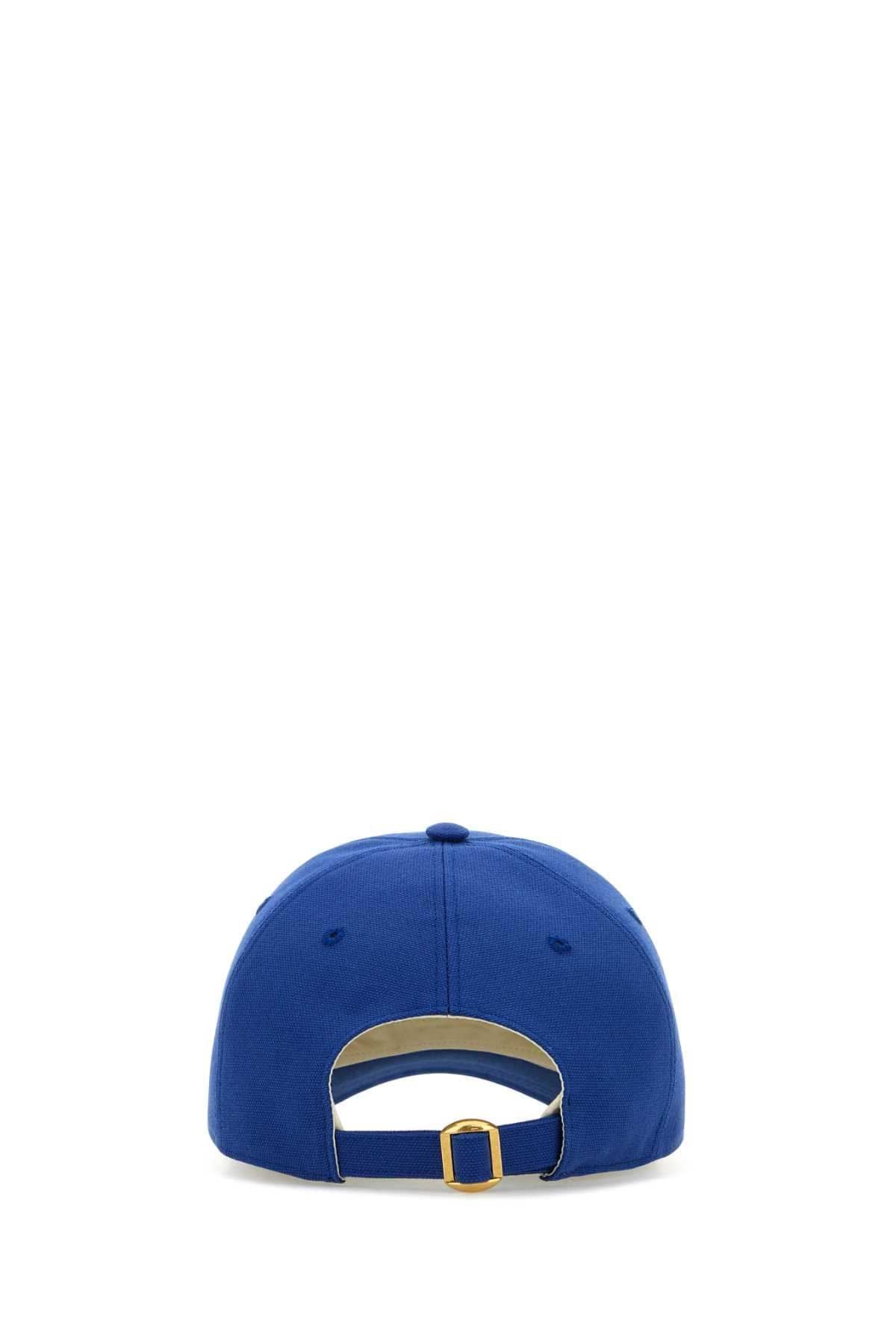 Valentino Garavani Men Electric Blue Cotton Baseball Cap VALENTINO GARAVANI