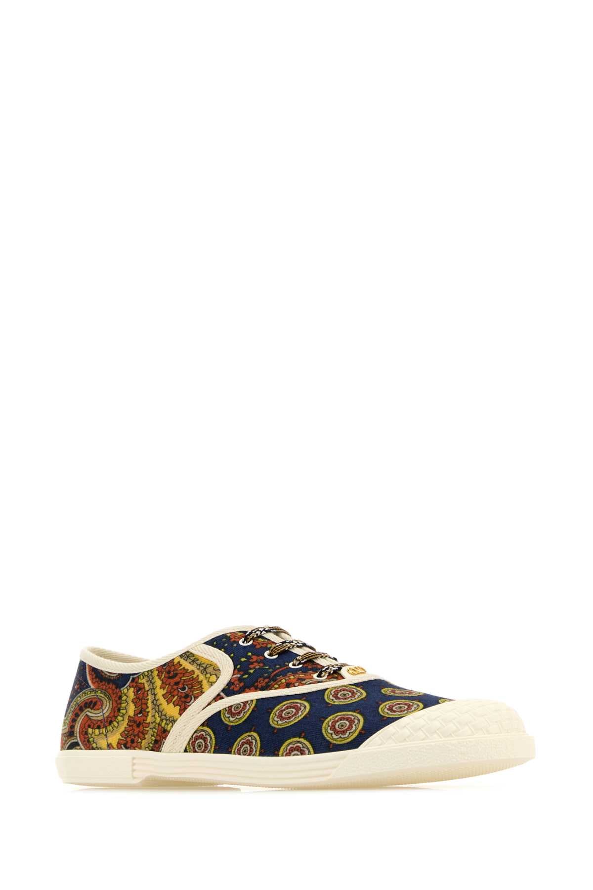 Valentino Garavani Men Printed Fabric Bay By Bay Sneakers VALENTINO GARAVANI