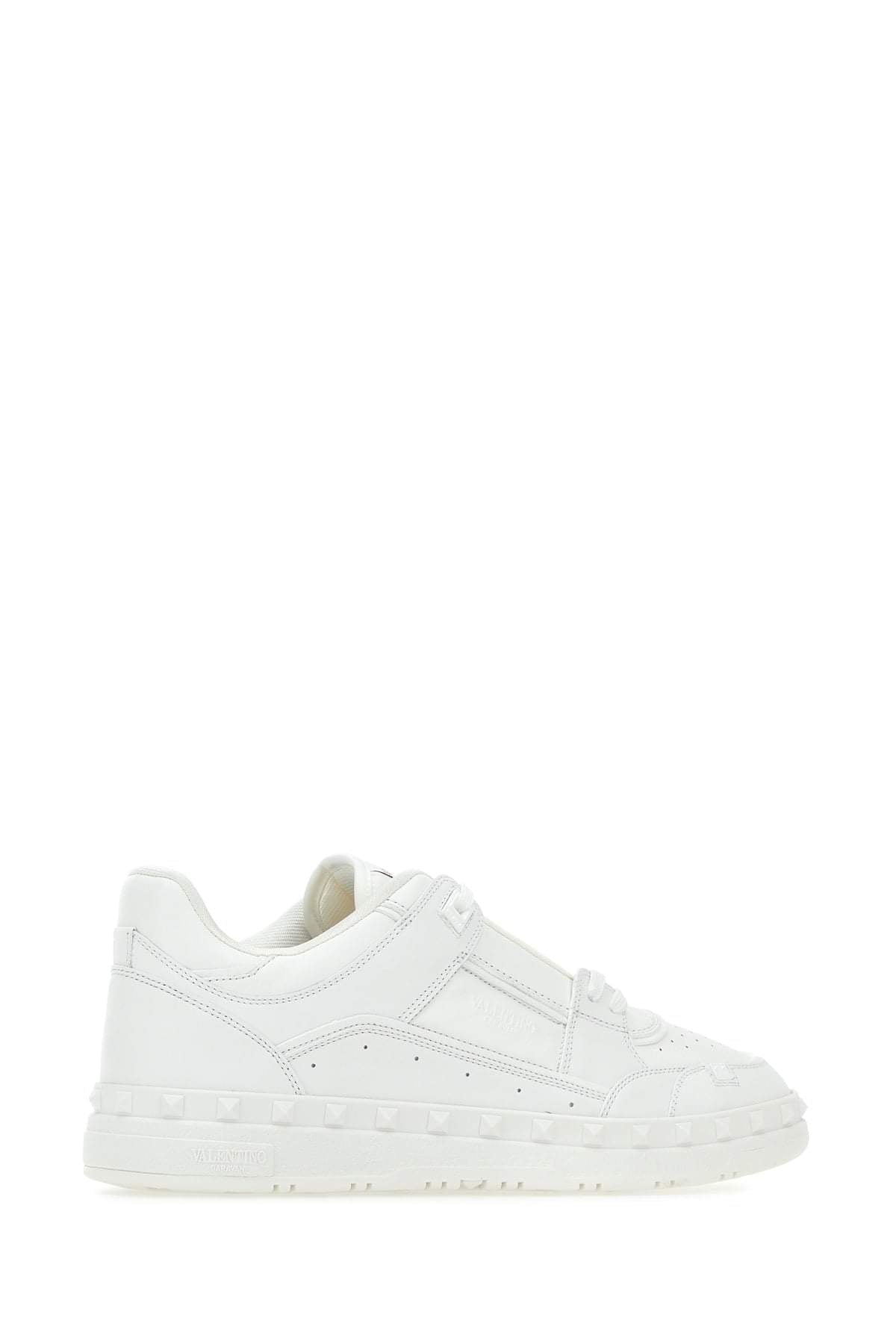 Valentino Garavani Men White Leather Freedots Sneakers VALENTINO GARAVANI
