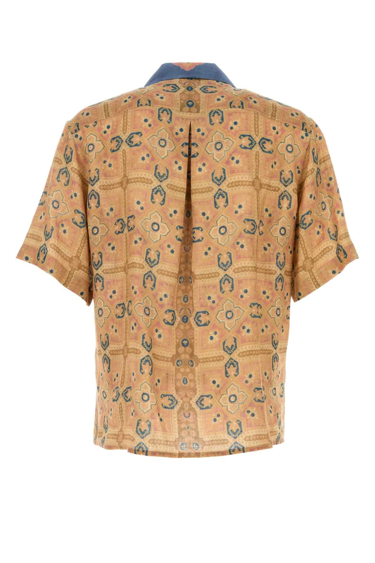 Valentino Garavani Men Printed Linen Shirt VALENTINO GARAVANI