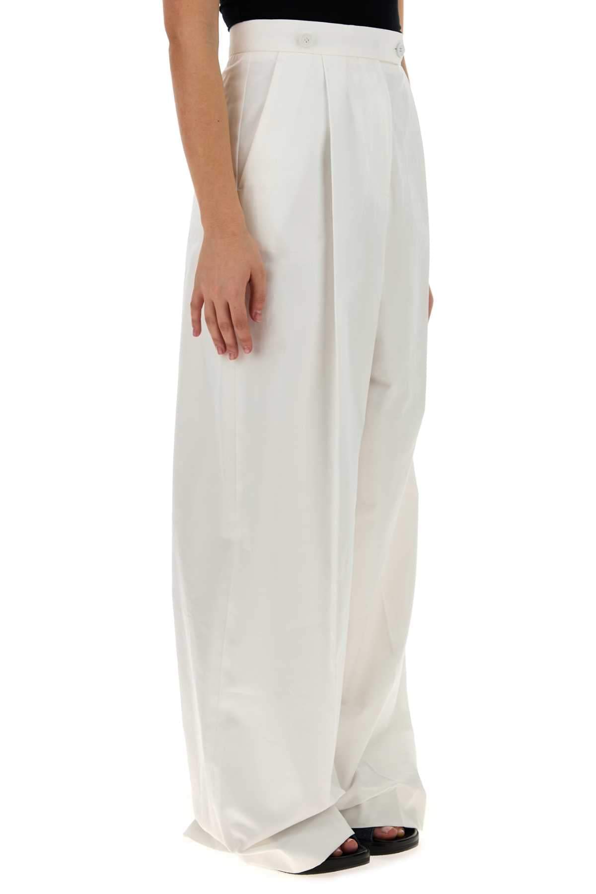 Givenchy Women White Poplin Wide-Leg Pant GIVENCHY