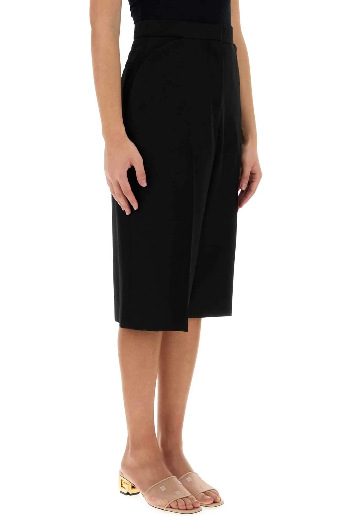 Givenchy Women Black Wool Bermuda Shorts GIVENCHY