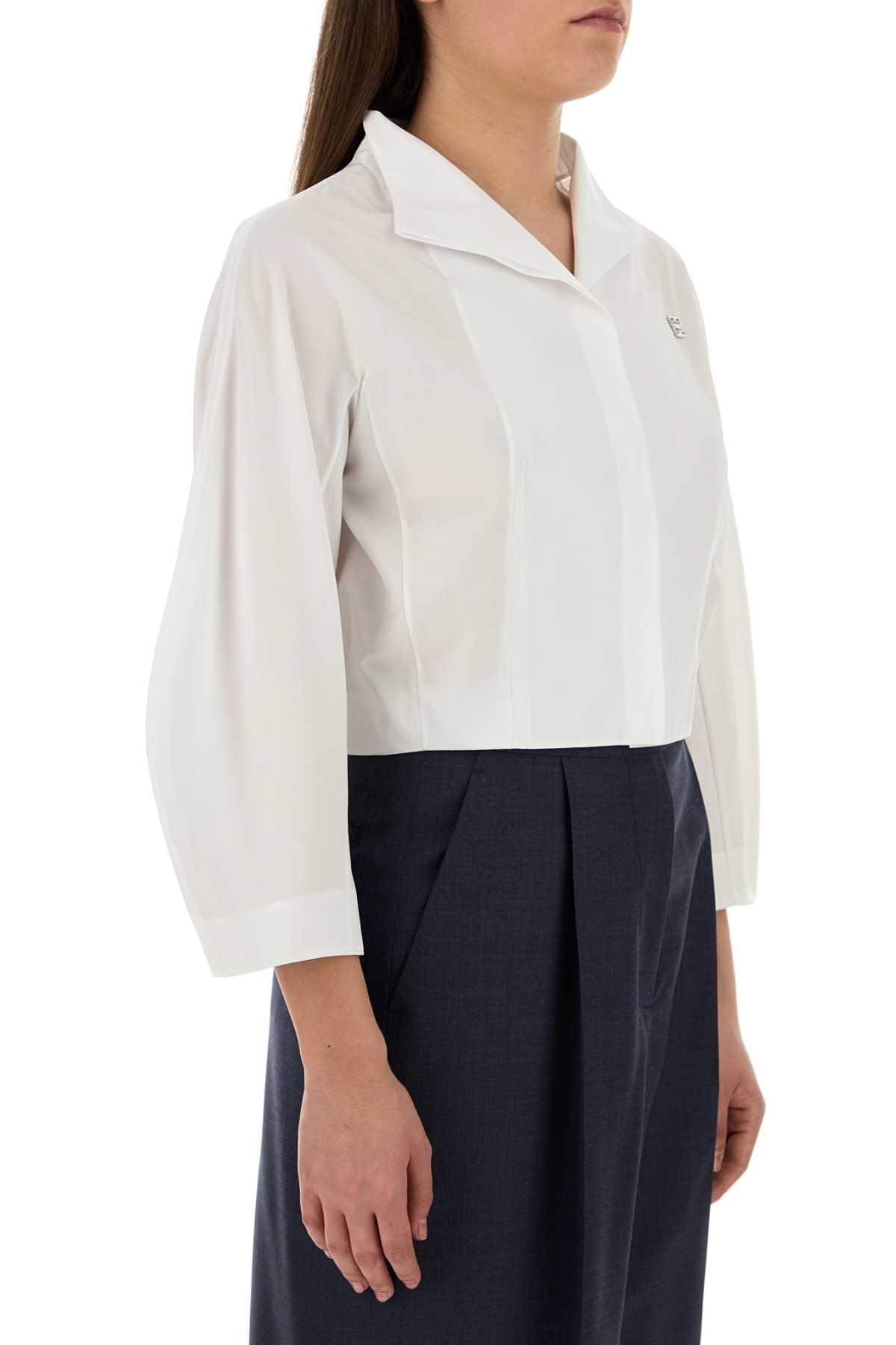 Givenchy Women White Poplin Shirt GIVENCHY