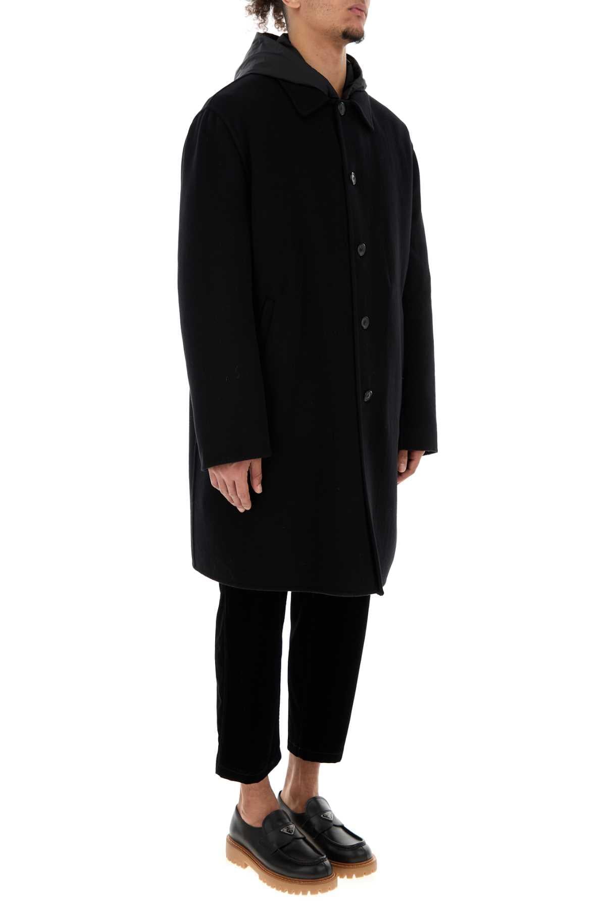 Prada Men Black Cashmere Coat PRADA