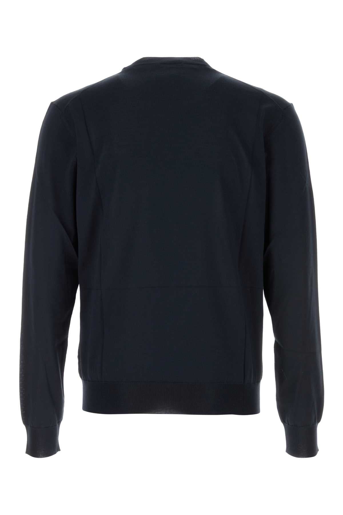 Prada Men Blue Silk Sweater PRADA