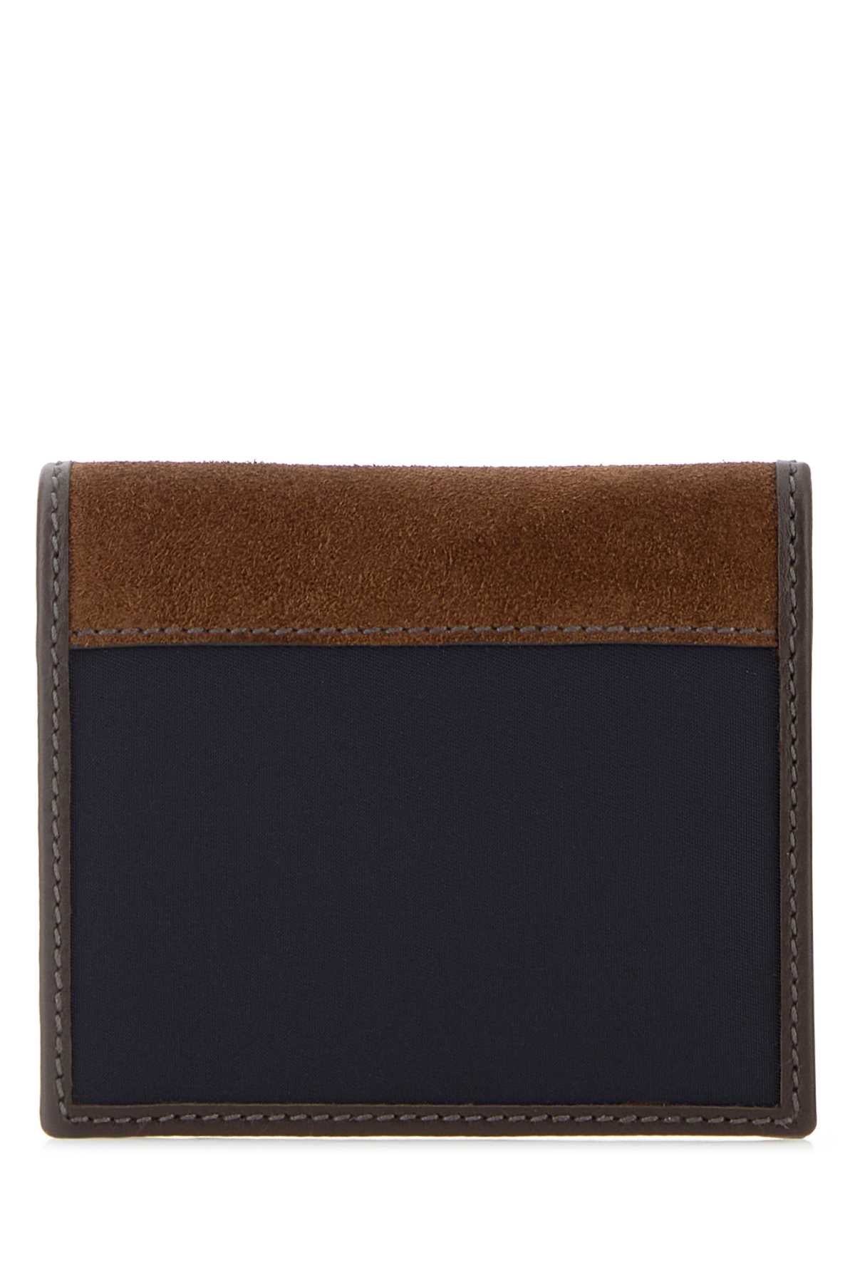 Prada Men Two-Tone Fabric And Suede Wallet PRADA