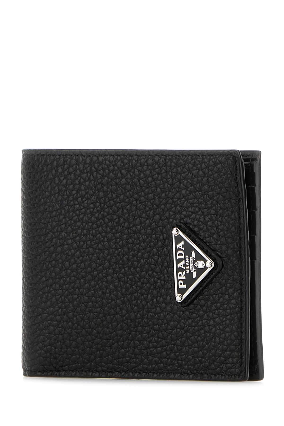 Prada Men Black Leather Wallet PRADA