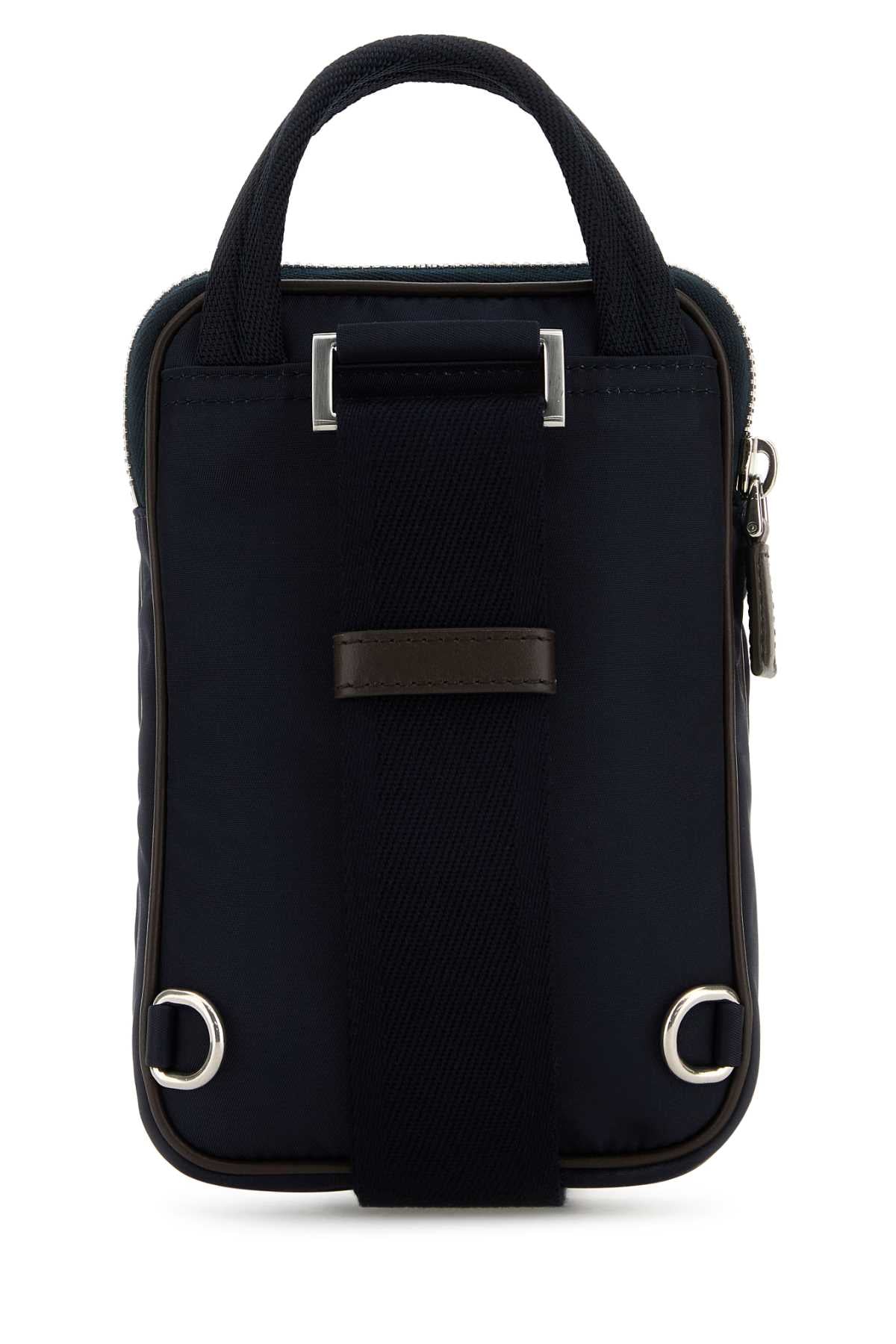 Prada Men Two-Tone Nylon And Suede Phone Case PRADA