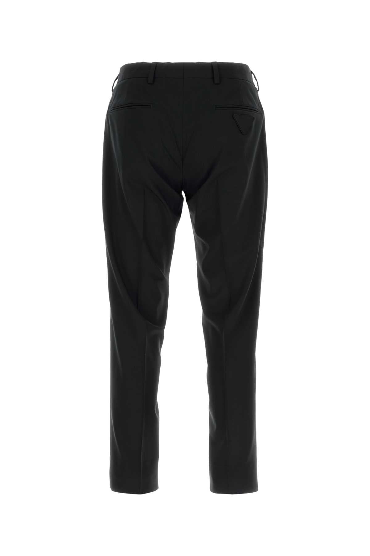 Prada Men Black Stretch Wool Pant PRADA