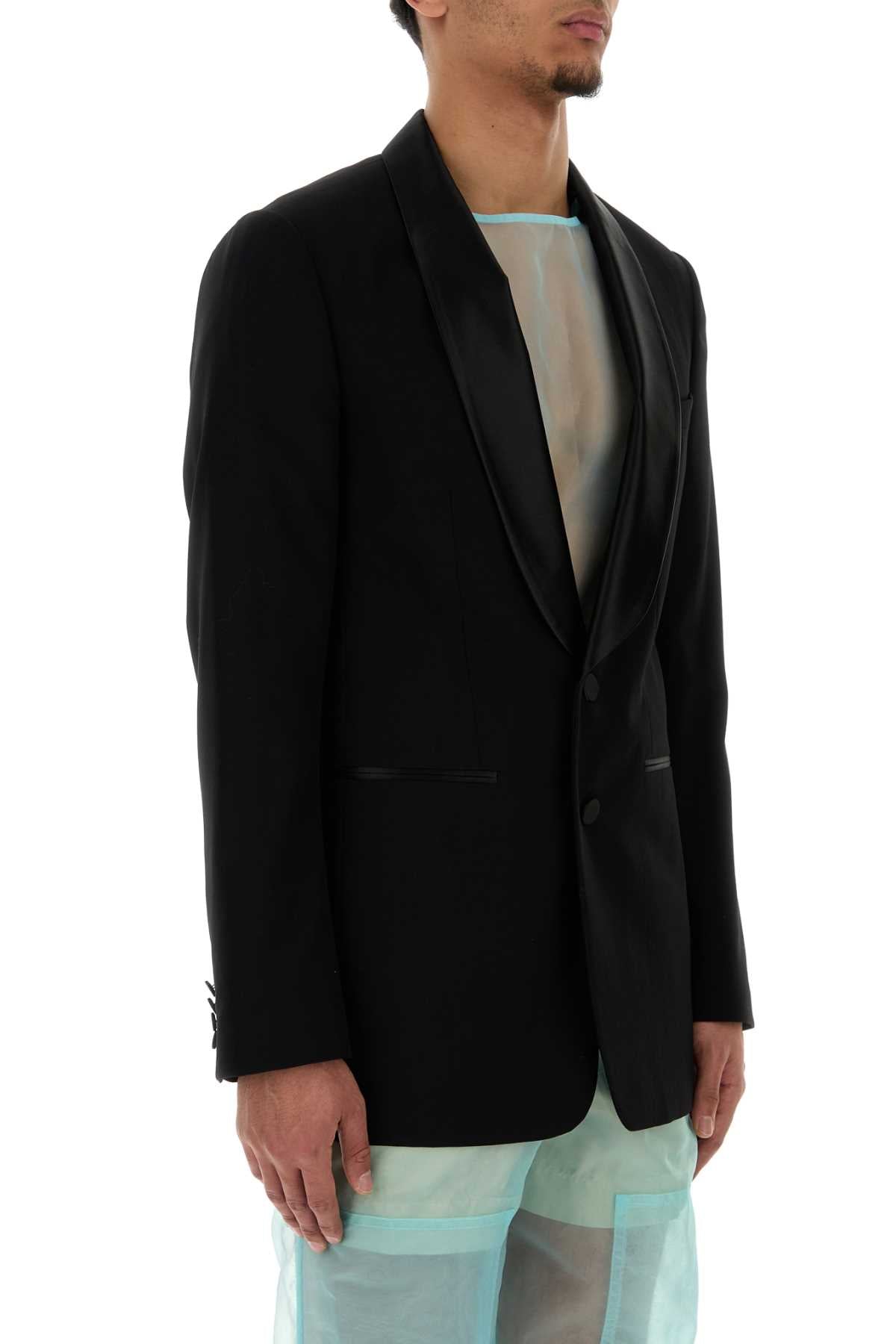 Dries Van Noten Men Black Wool Blend Bartux Blazer DRIES VAN NOTEN