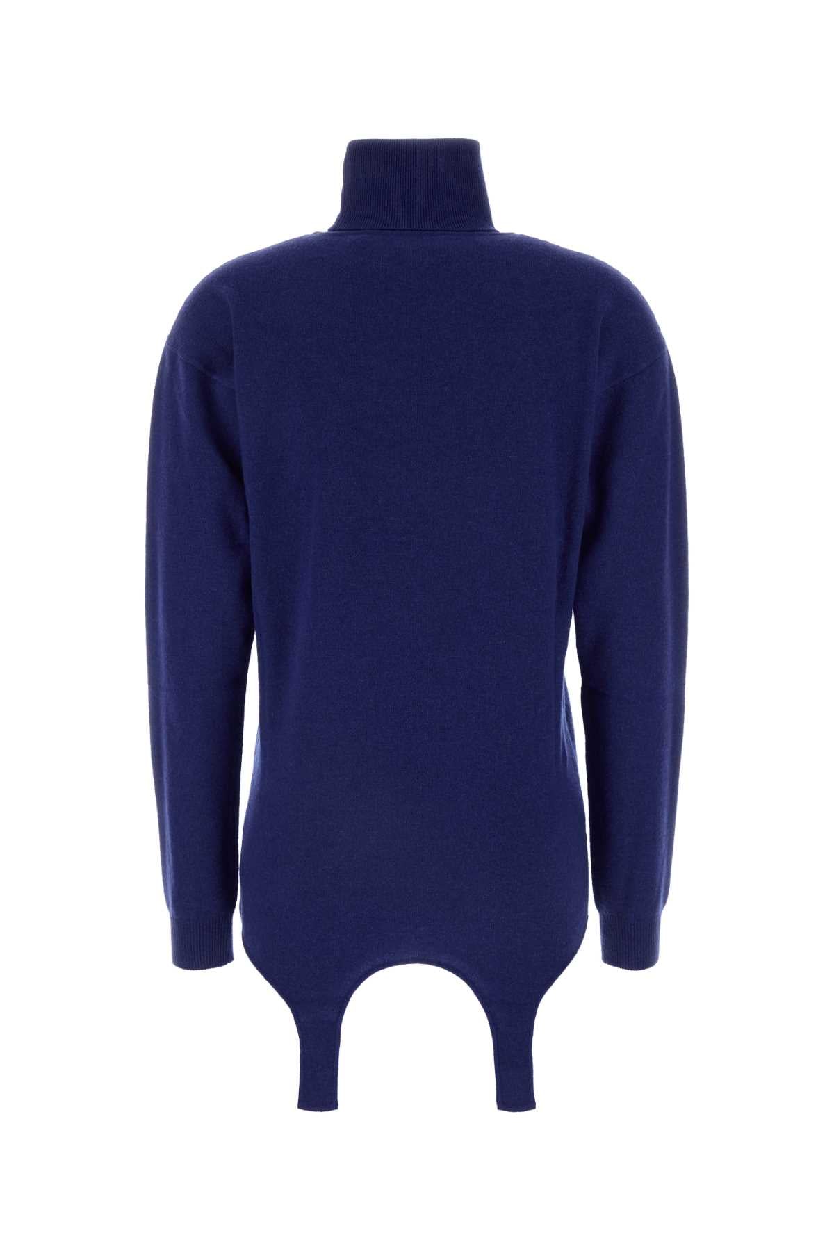 Saint Laurent Women Electric Blue Cashmere Sweater SAINT LAURENT