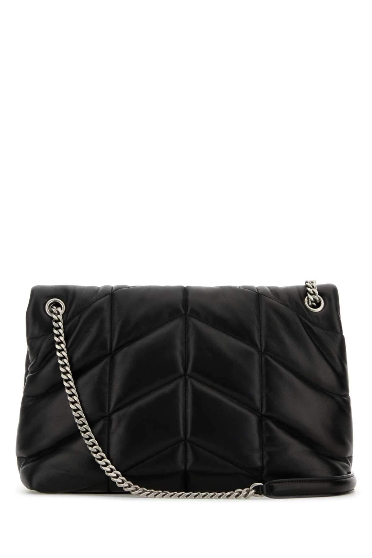 Saint Laurent Women Black Nappa Leather Medium Puffer Shoulder Bag SAINT LAURENT