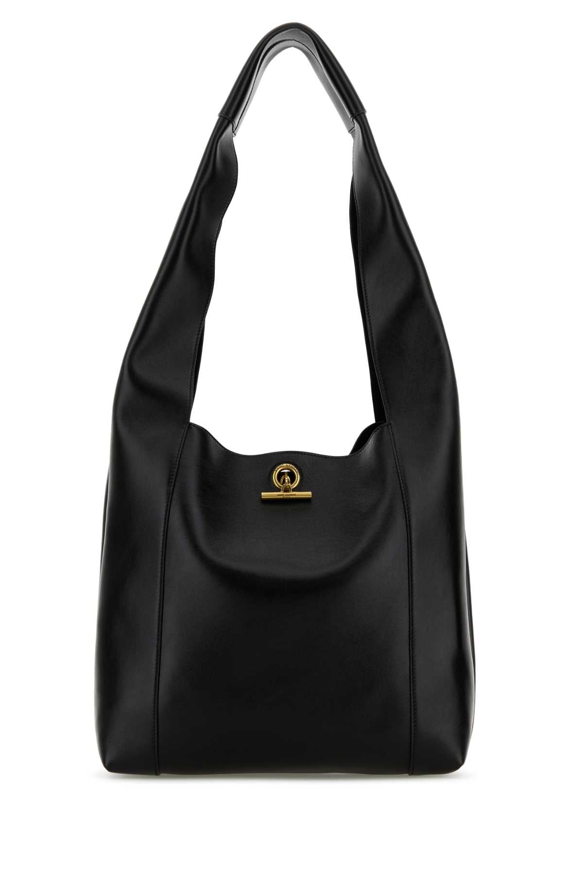 Saint Laurent Women Black Leather Tanger Shopping Bag SAINT LAURENT