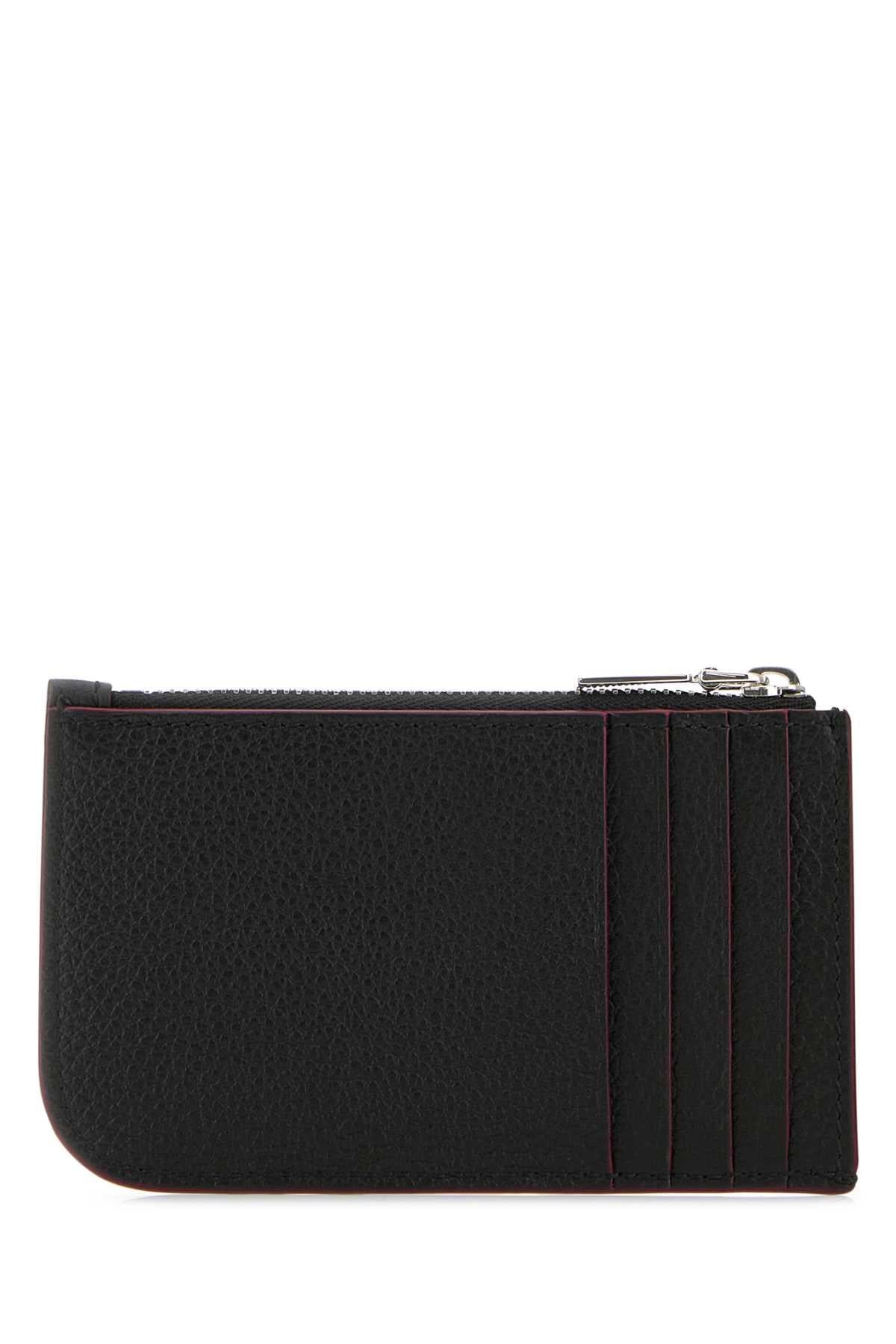 Alexander Mcqueen Men Black Leather Card Holder ALEXANDER MCQUEEN