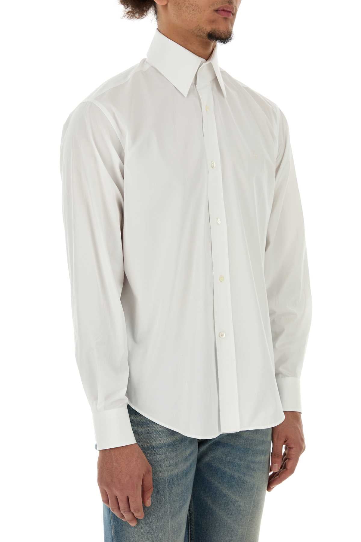Alexander Mcqueen Men White Poplin Shirt ALEXANDER MCQUEEN