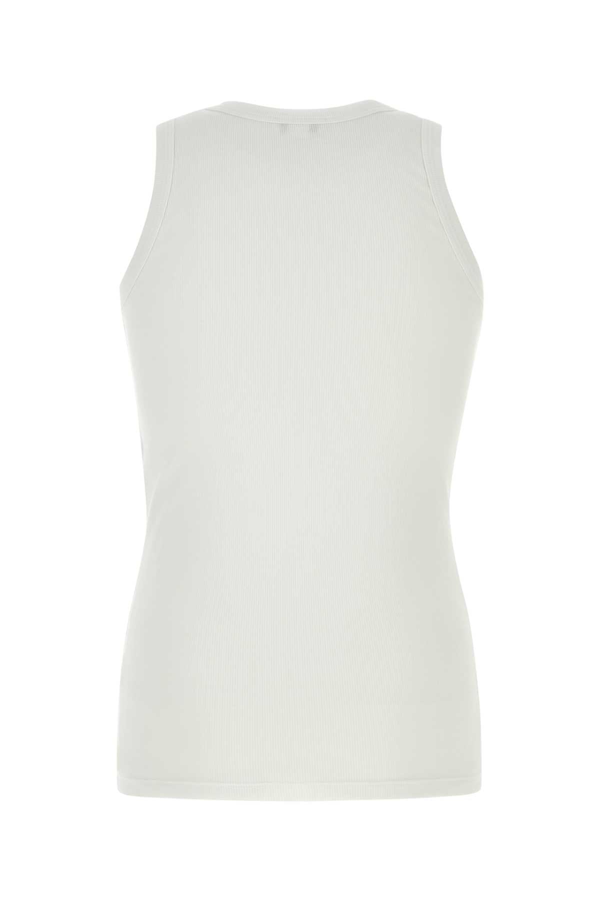 Alexander Mcqueen Men White Stretch Cotton Tank Top ALEXANDER MCQUEEN