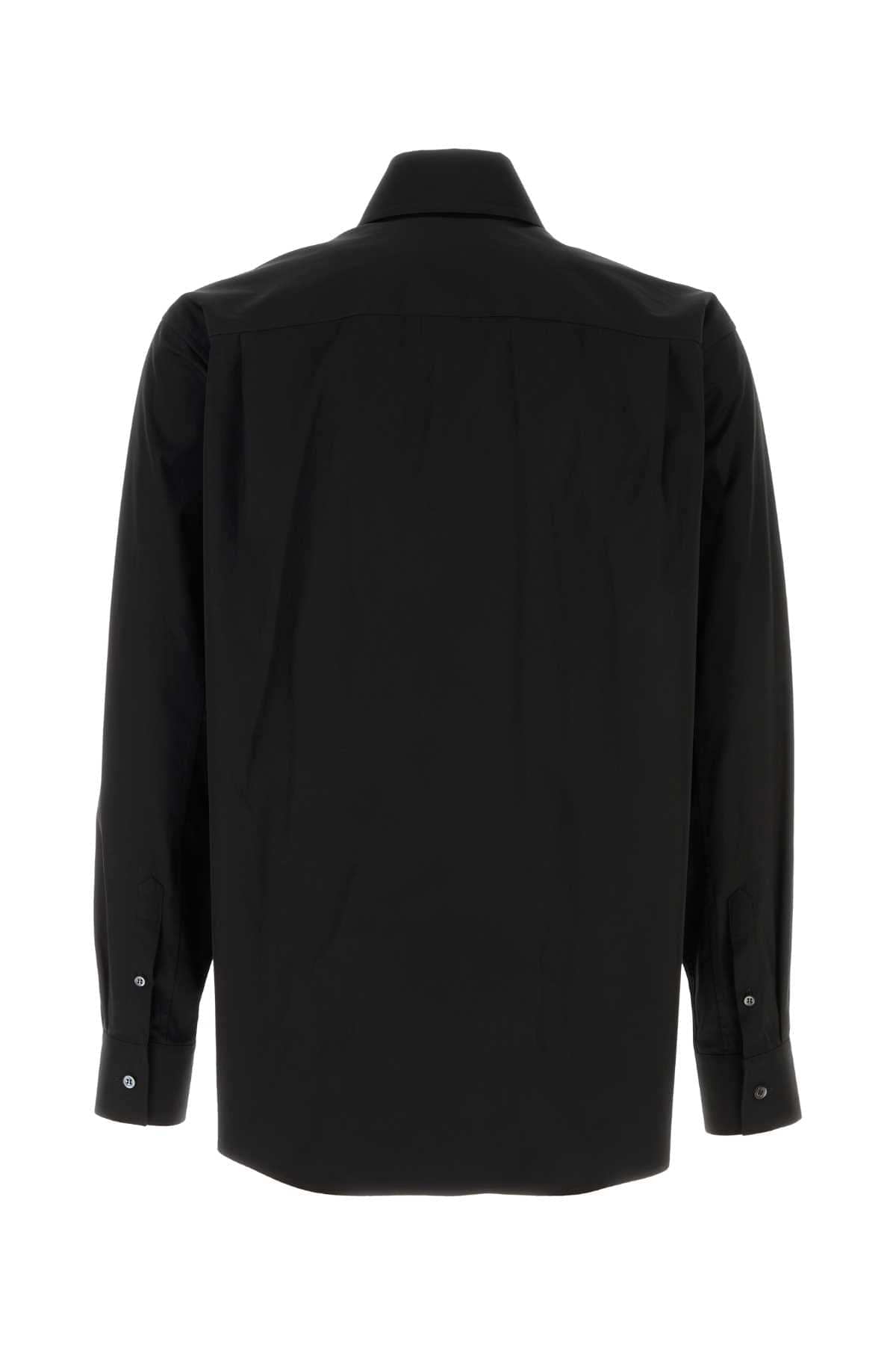 Alexander Mcqueen Men Black Poplin Shirt ALEXANDER MCQUEEN