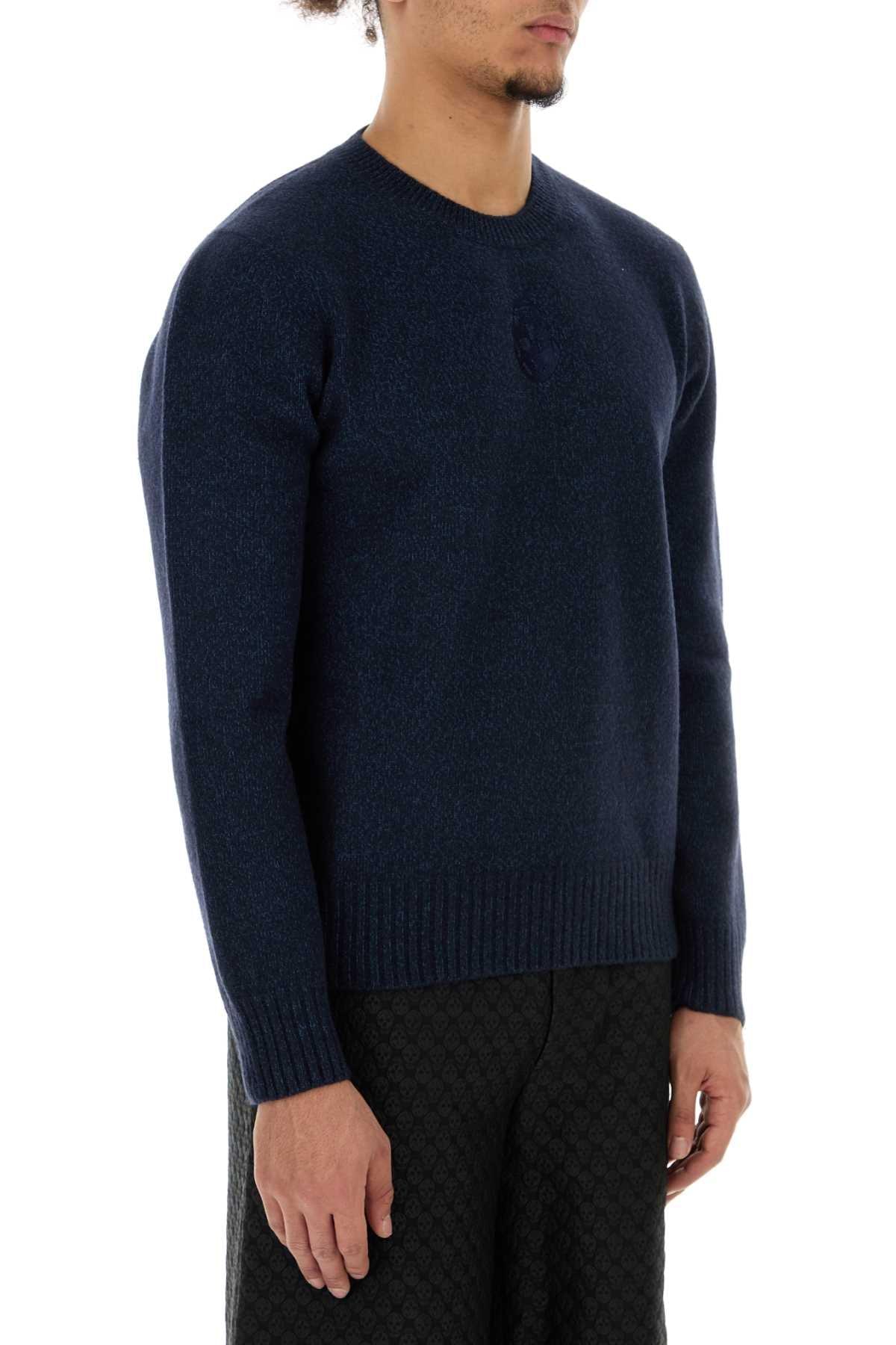Alexander Mcqueen Men Melange Wool Blend Sweater ALEXANDER MCQUEEN