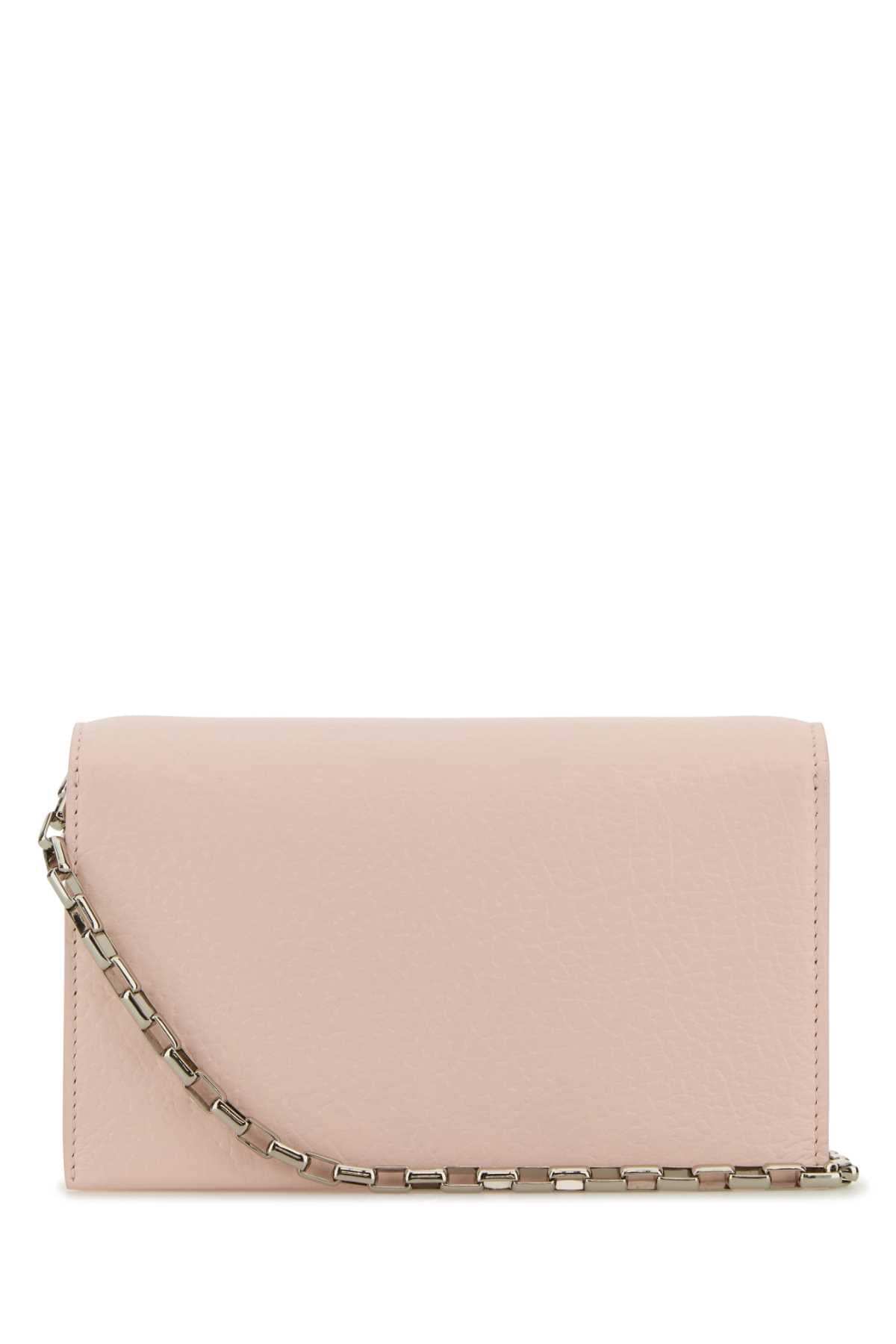 Alexander Mcqueen Women Pink Leather Mini Cross-Bar Clutch ALEXANDER MCQUEEN