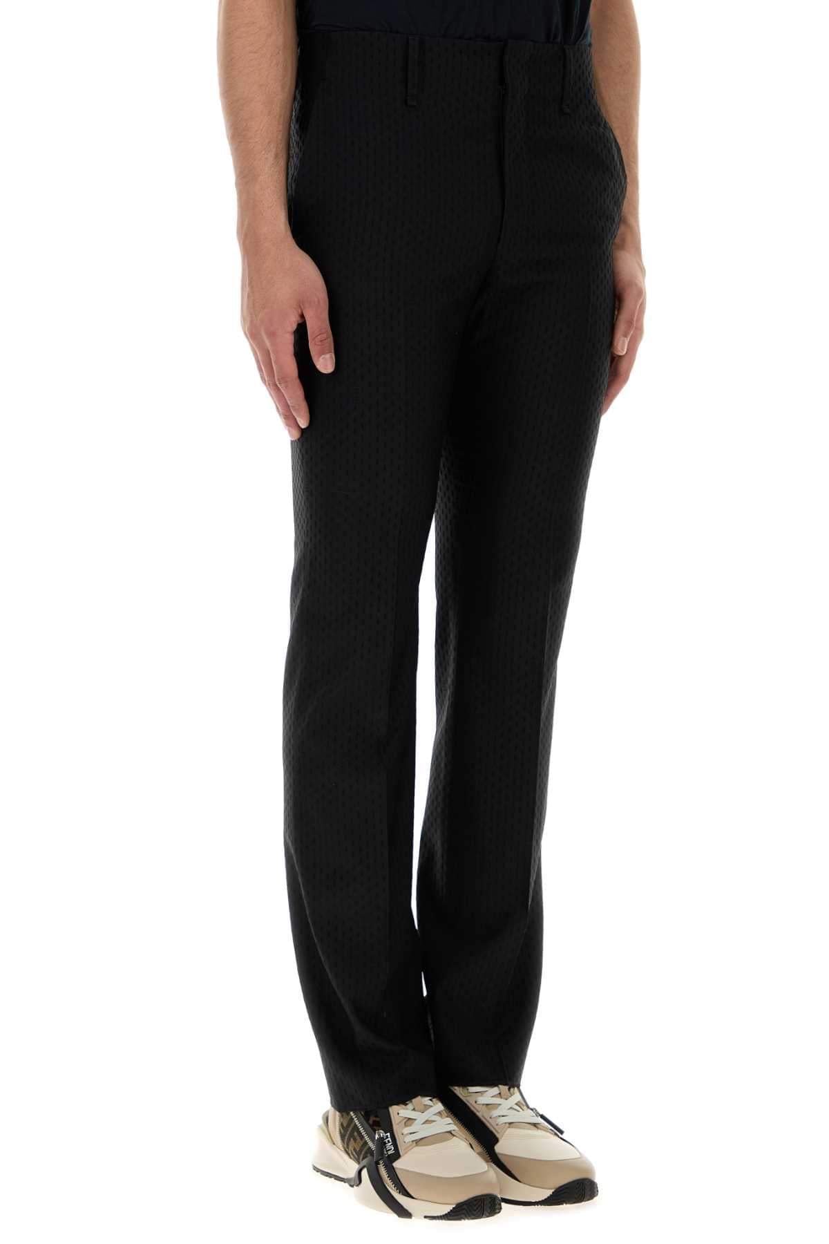 Fendi Men Black Wool Blend Pant FENDI