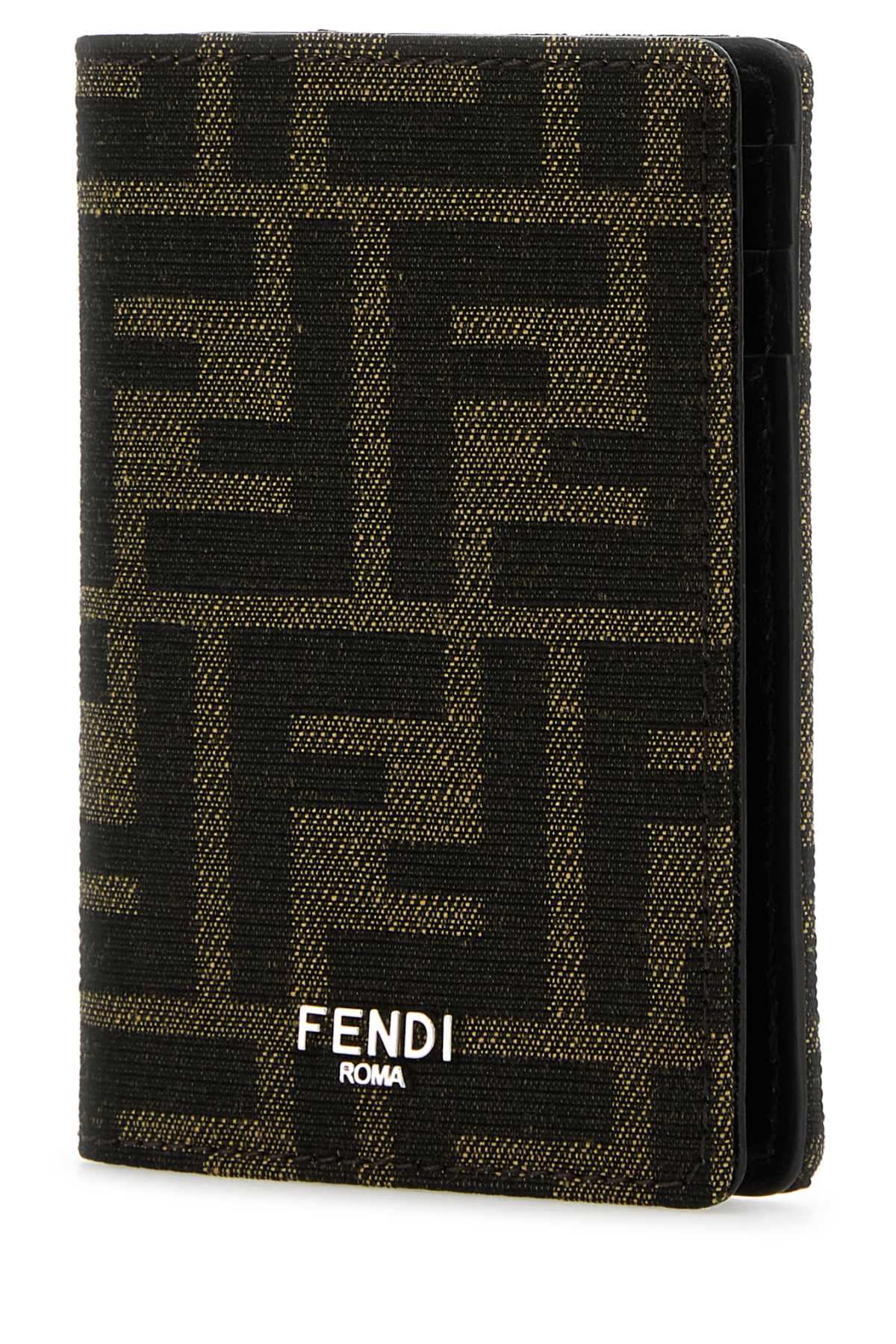 Fendi Men Embroidered Fabric Card Holder FENDI