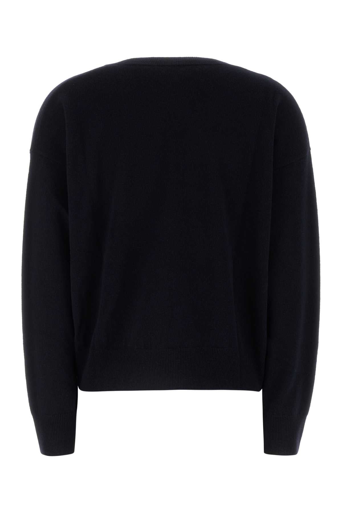 Versace Women Midnight Blue Stretch Wool Blend Sweater VERSACE