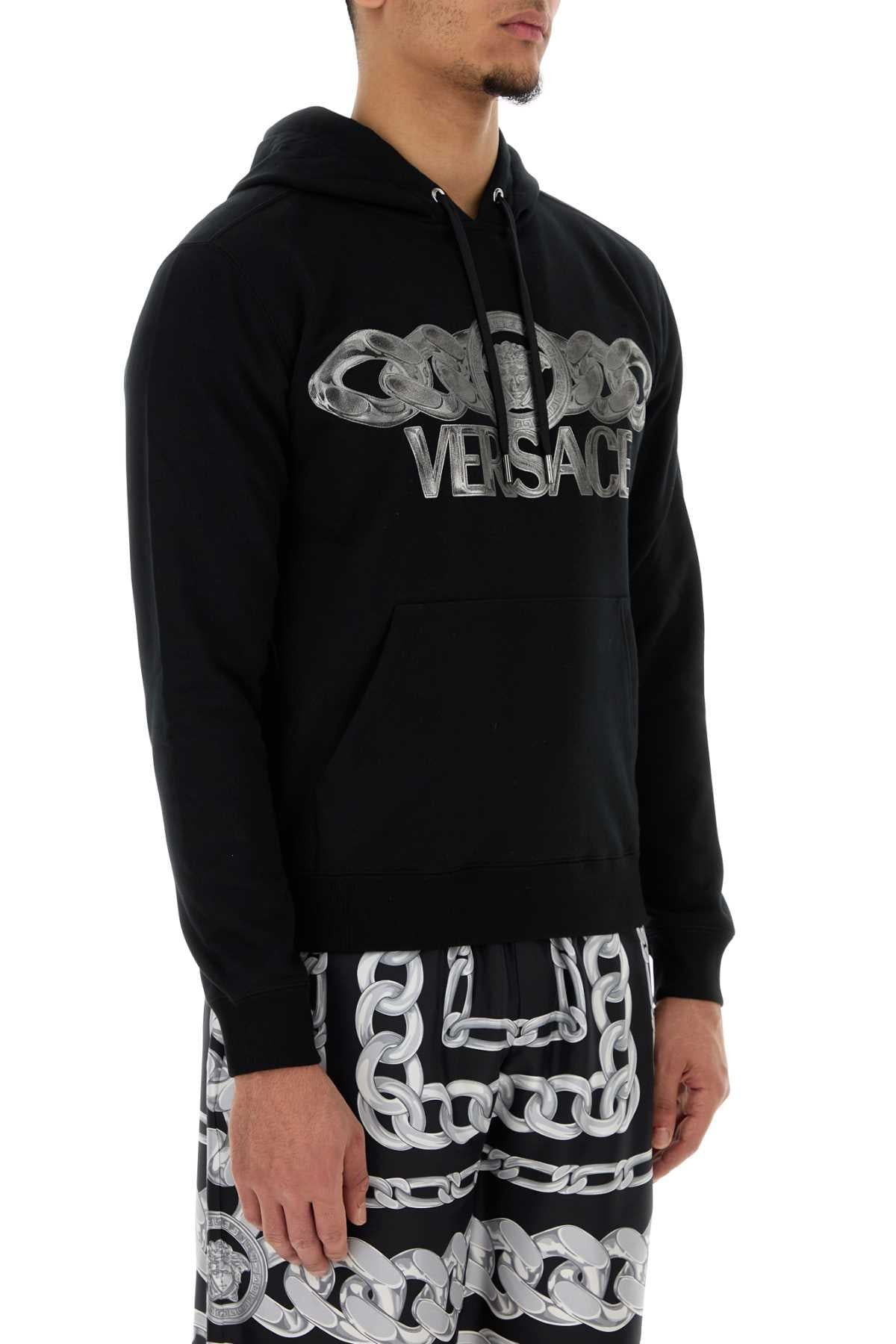 Versace Men Black Cotton Sweatshirt VERSACE