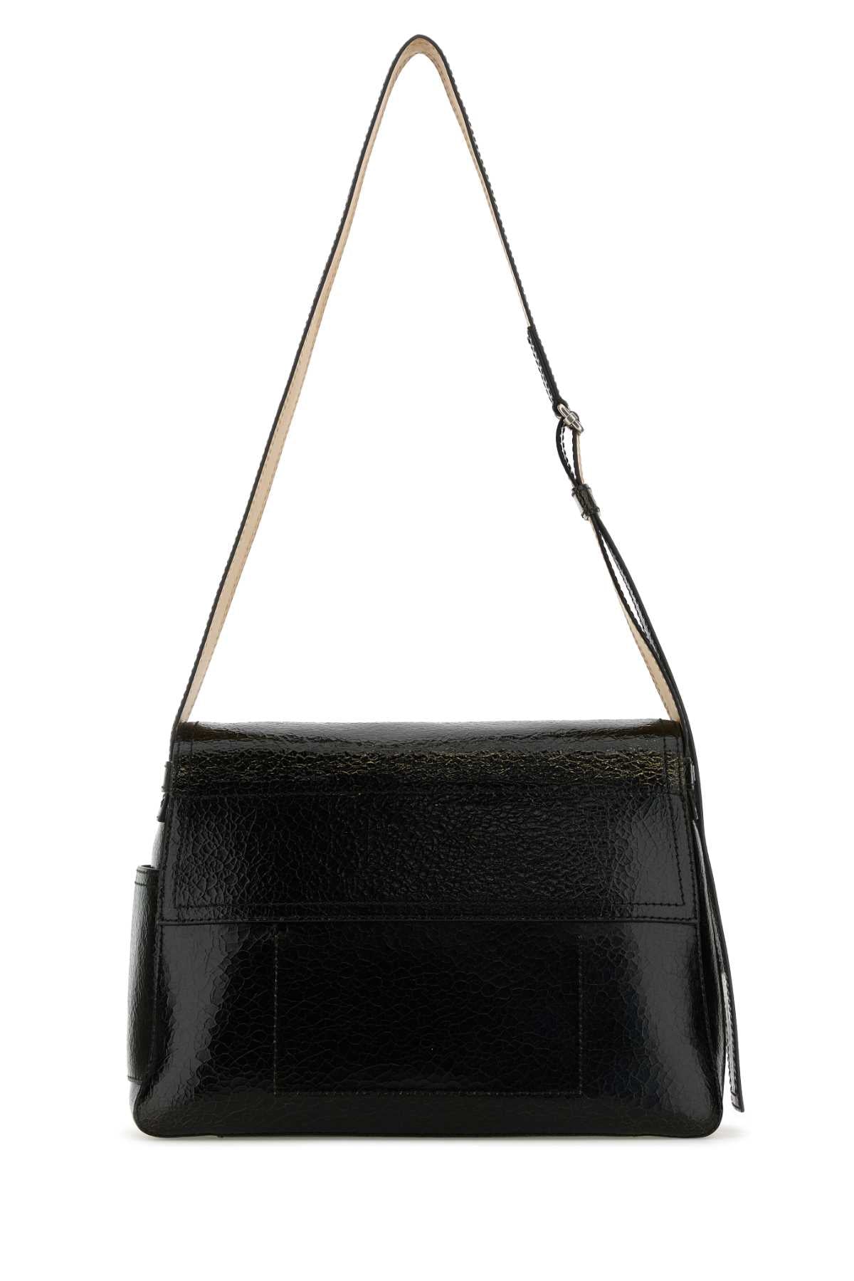 Alexander Mcqueen Men Black Leather The Slouch Crossbody Bag ALEXANDER MCQUEEN