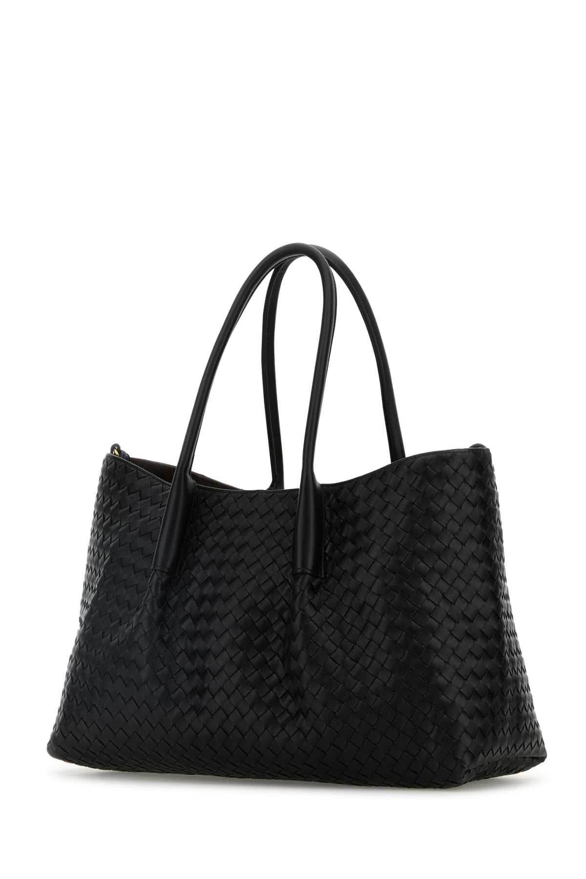 Bottega Veneta Women Black Leather Pinacoteca Shopping Bag BOTTEGA VENETA