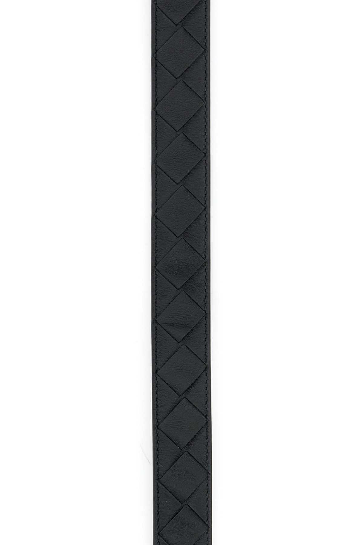 Bottega Veneta Women Black Leather Watch Belt BOTTEGA VENETA