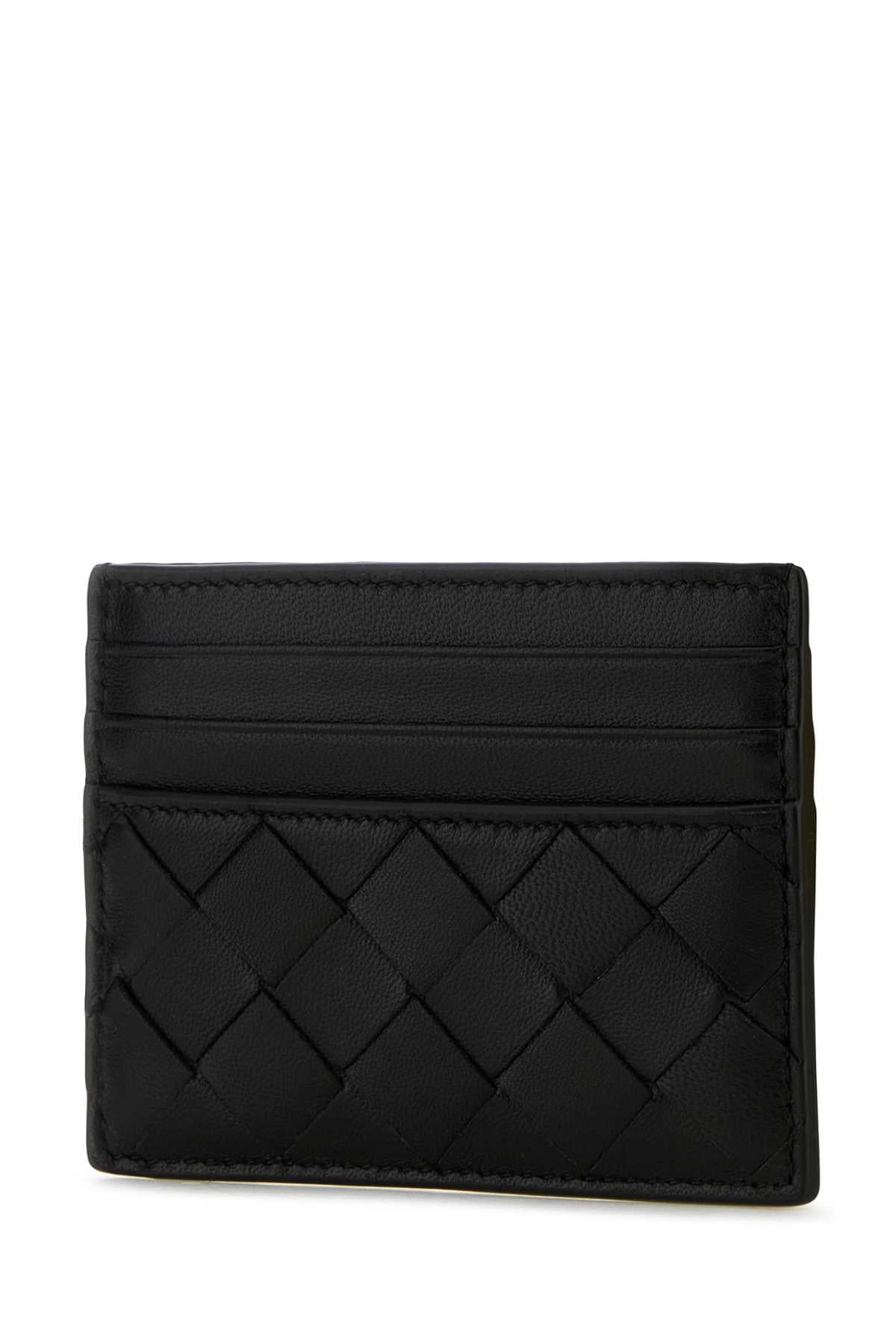 Bottega Veneta Women Black Nappa Leather Intrecciato Card Holder BOTTEGA VENETA