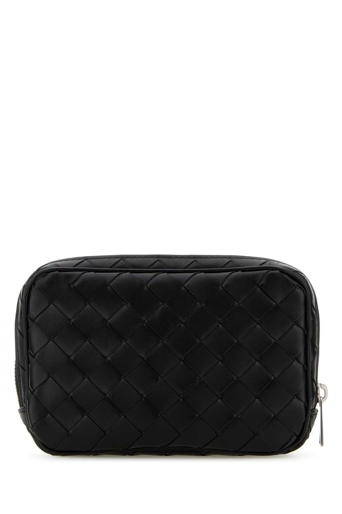 Bottega Veneta Men Black Leather Small Intrecciato Beauty Case BOTTEGA VENETA