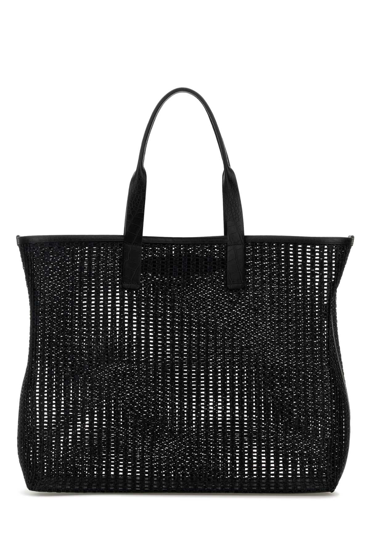 Dolce & Gabbana Men Black Mesh Shopping Bag DOLCE & GABBANA