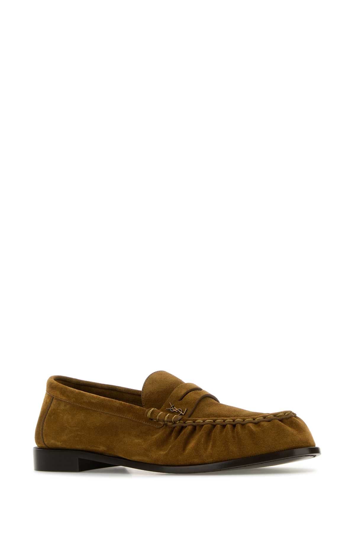 Saint Laurent Men Camel Suede Le Loafer Loafers SAINT LAURENT